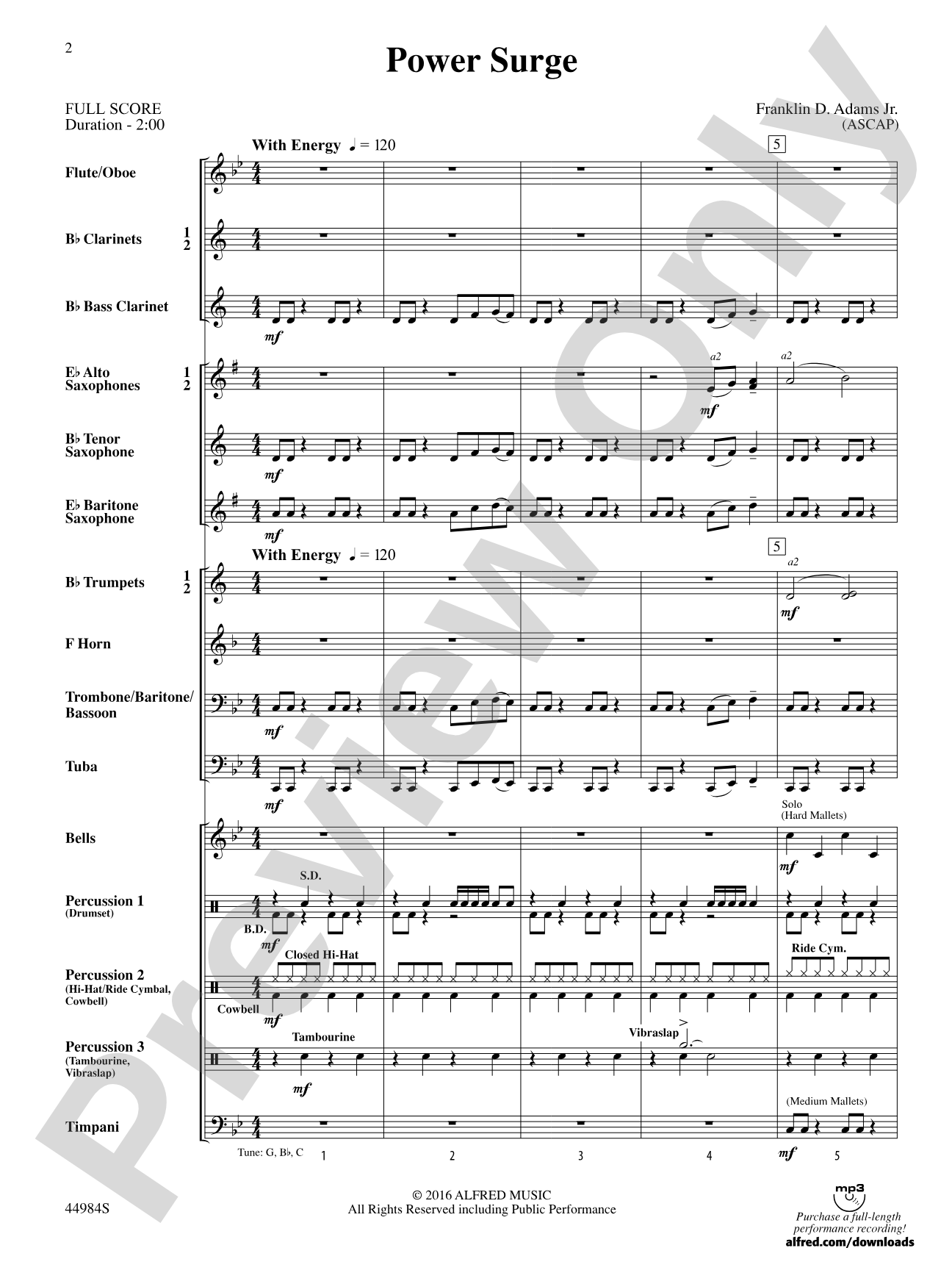 Power Surge: Concert Band Conductor Score & Parts