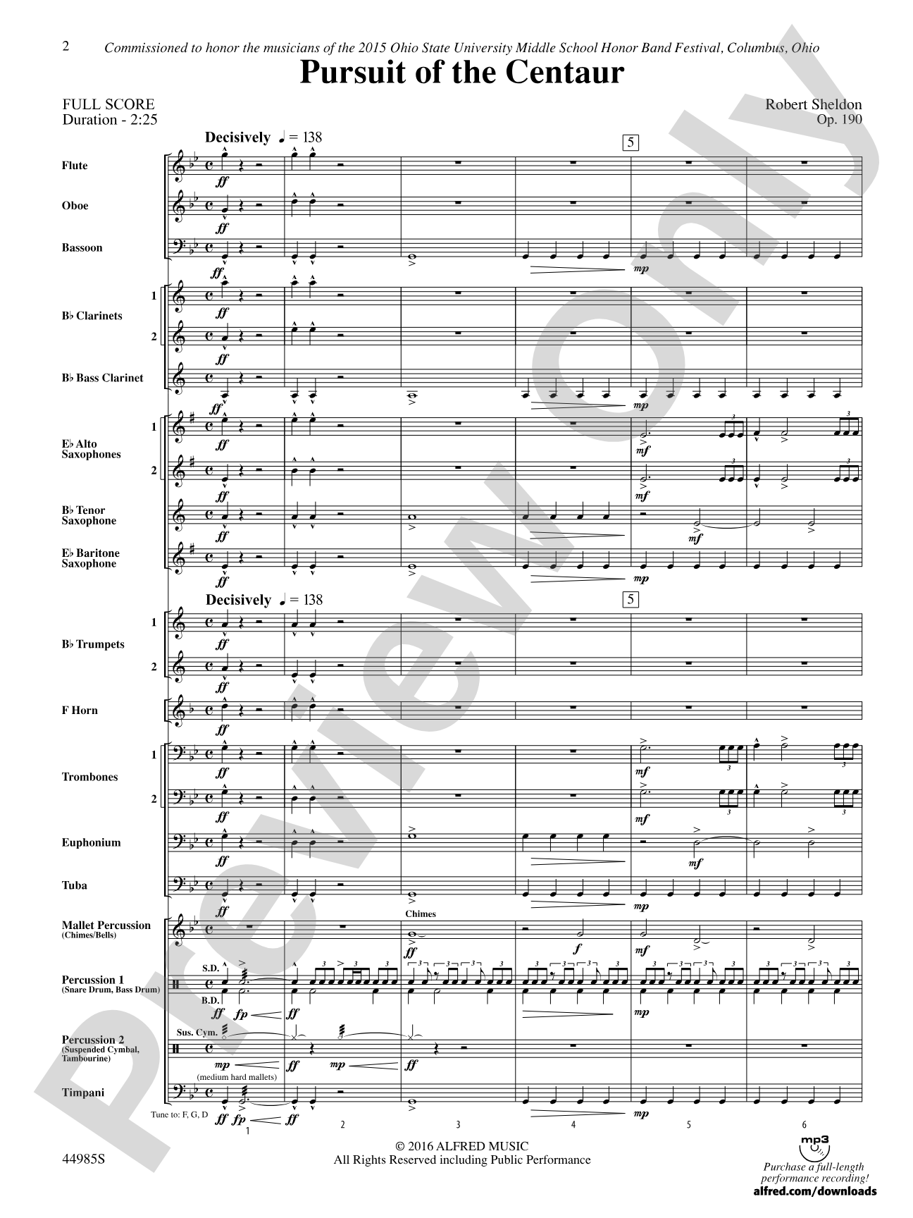 Pursuit of the Centaur: Concert Band Conductor Score & Parts