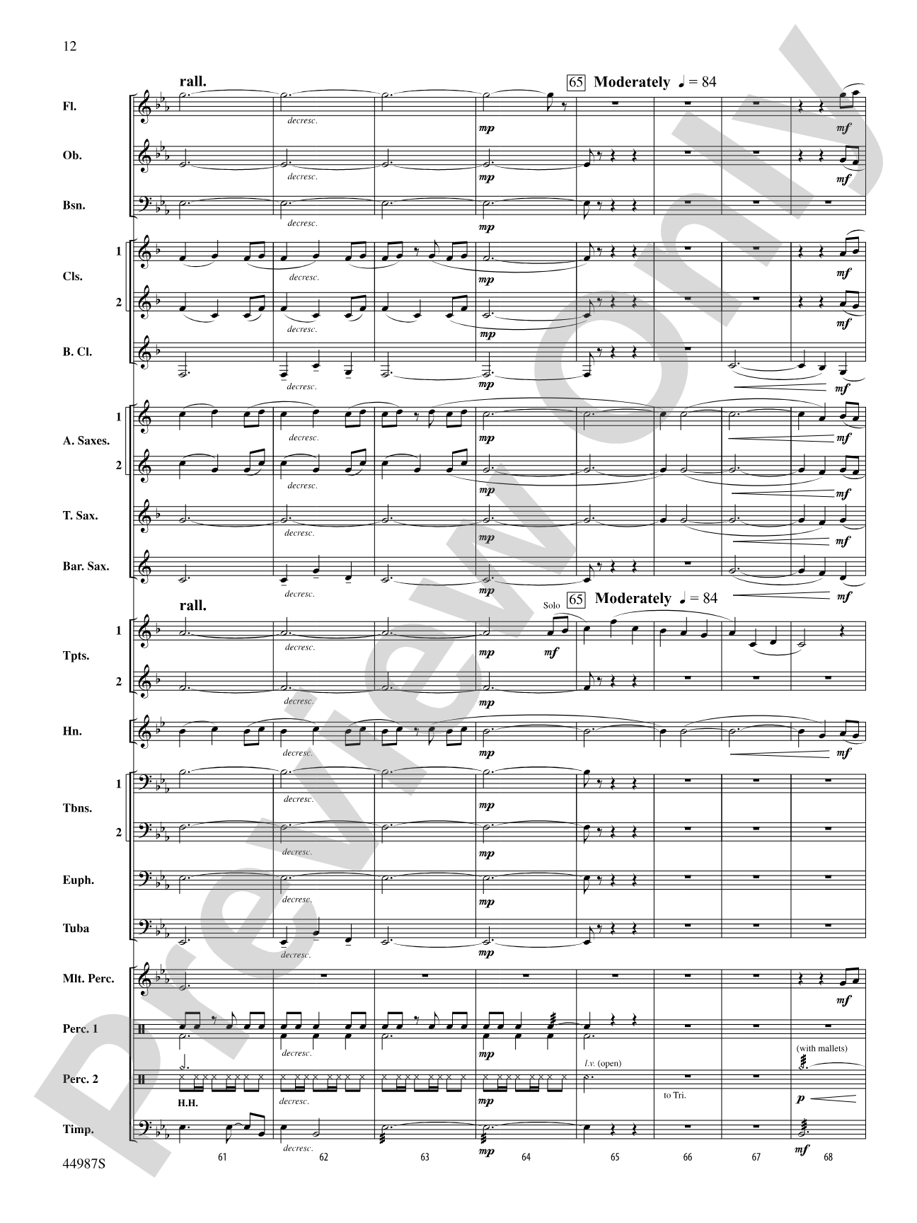 Skydive: Concert Band Conductor Score & Parts