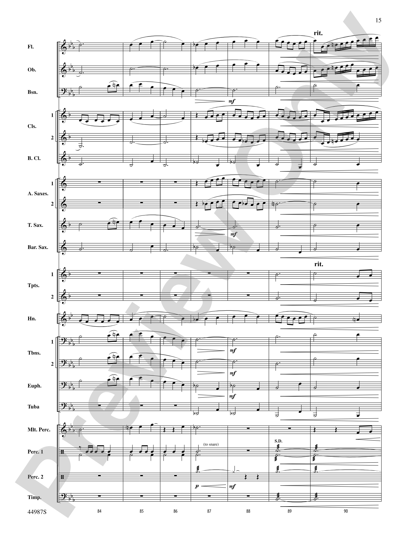 Skydive: Concert Band Conductor Score & Parts