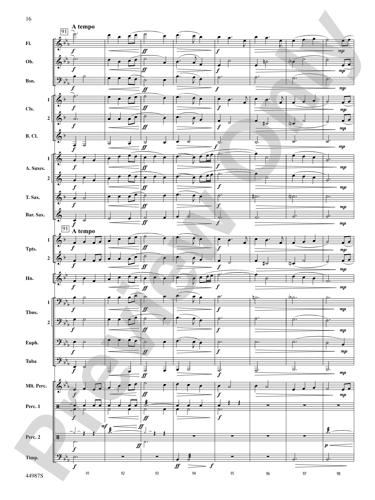 Skydive: Concert Band Conductor Score & Parts