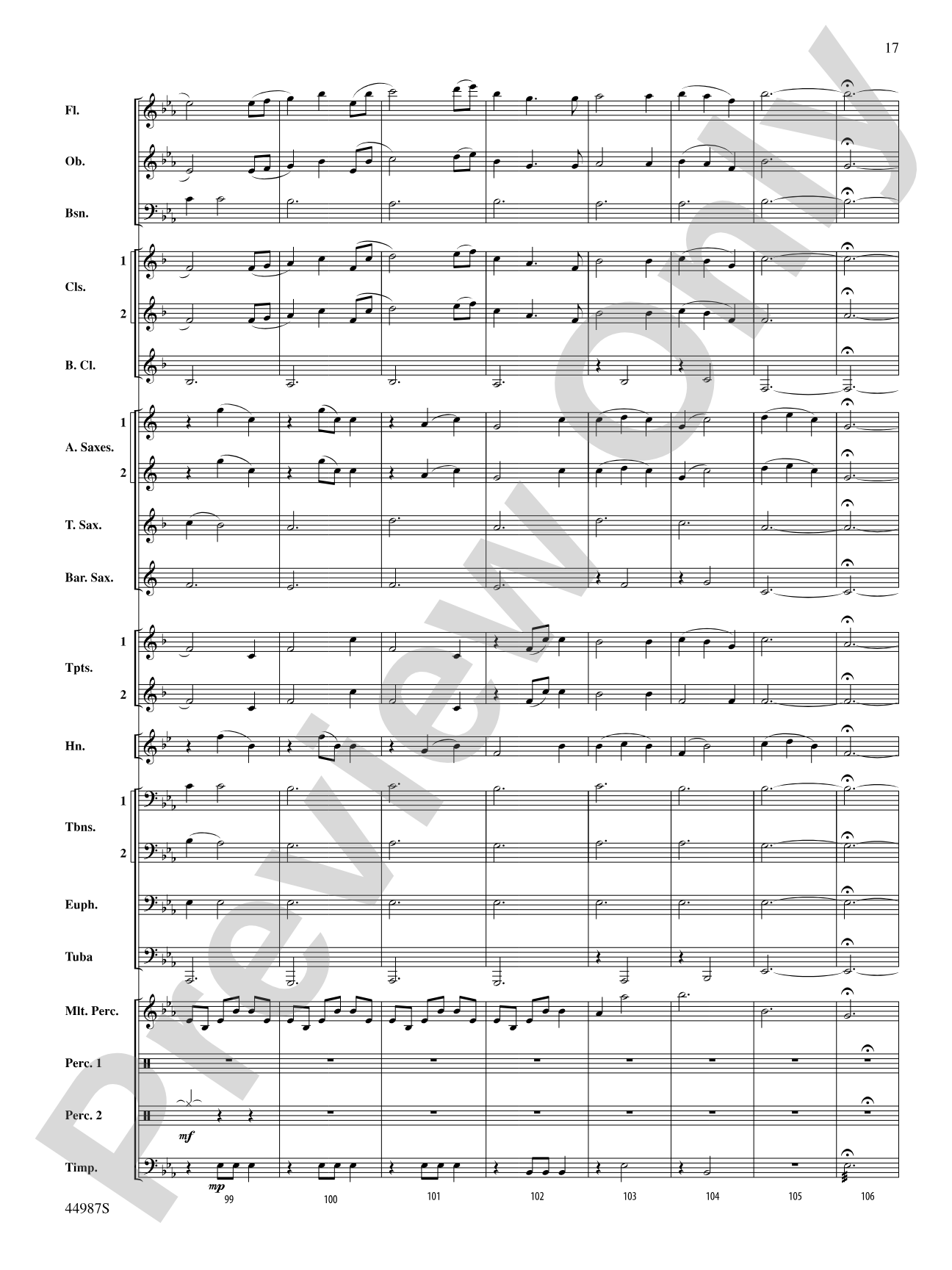 Skydive: Concert Band Conductor Score & Parts