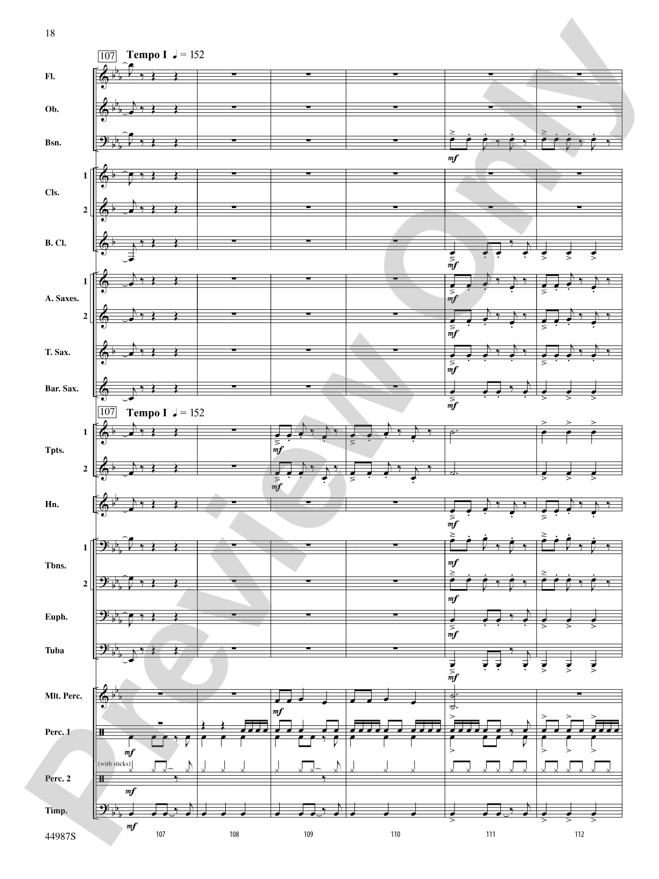 Skydive: Concert Band Conductor Score & Parts
