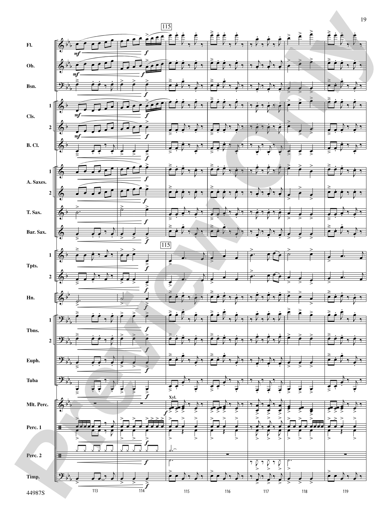 Skydive: Concert Band Conductor Score & Parts