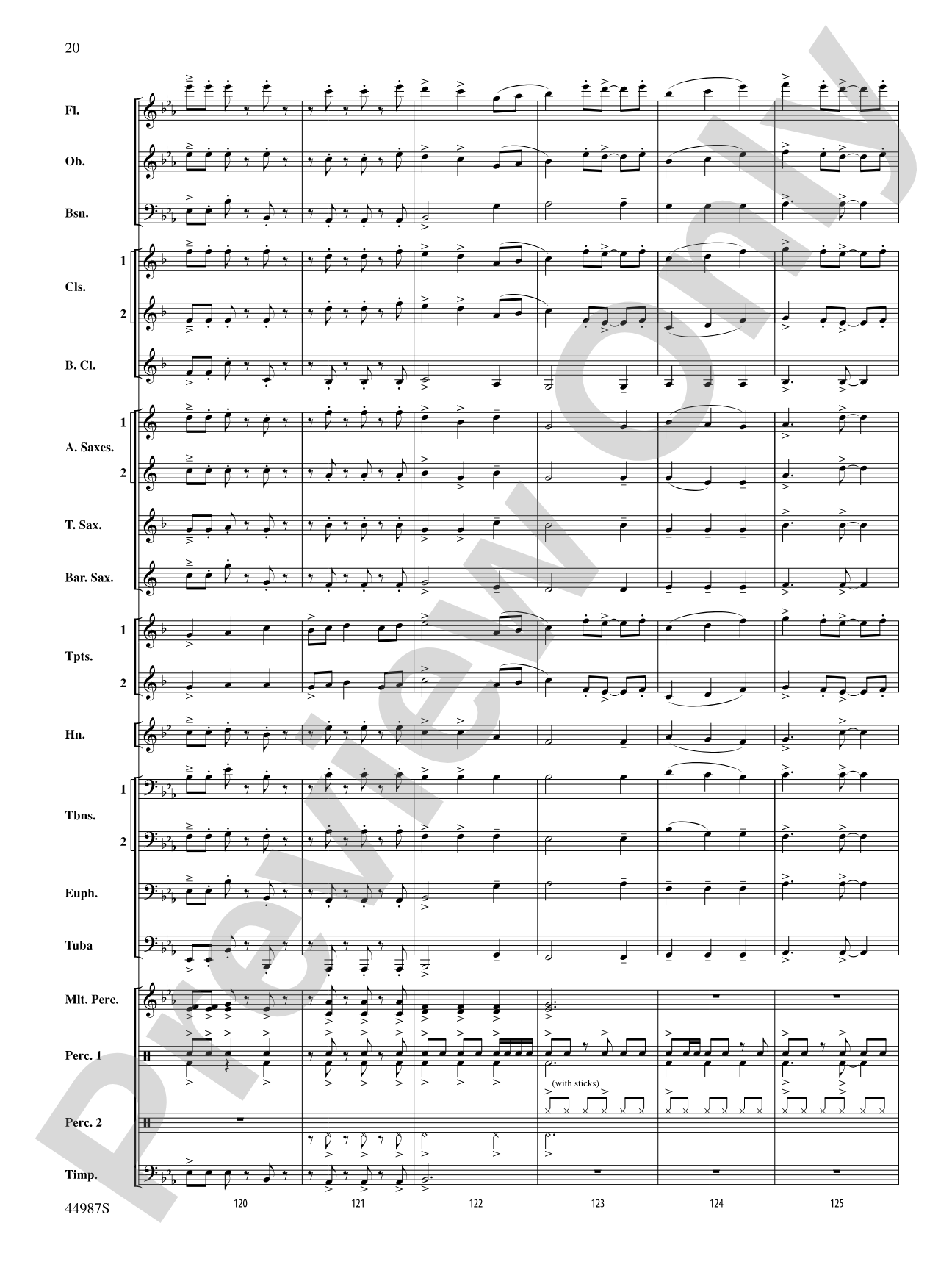 Skydive: Concert Band Conductor Score & Parts