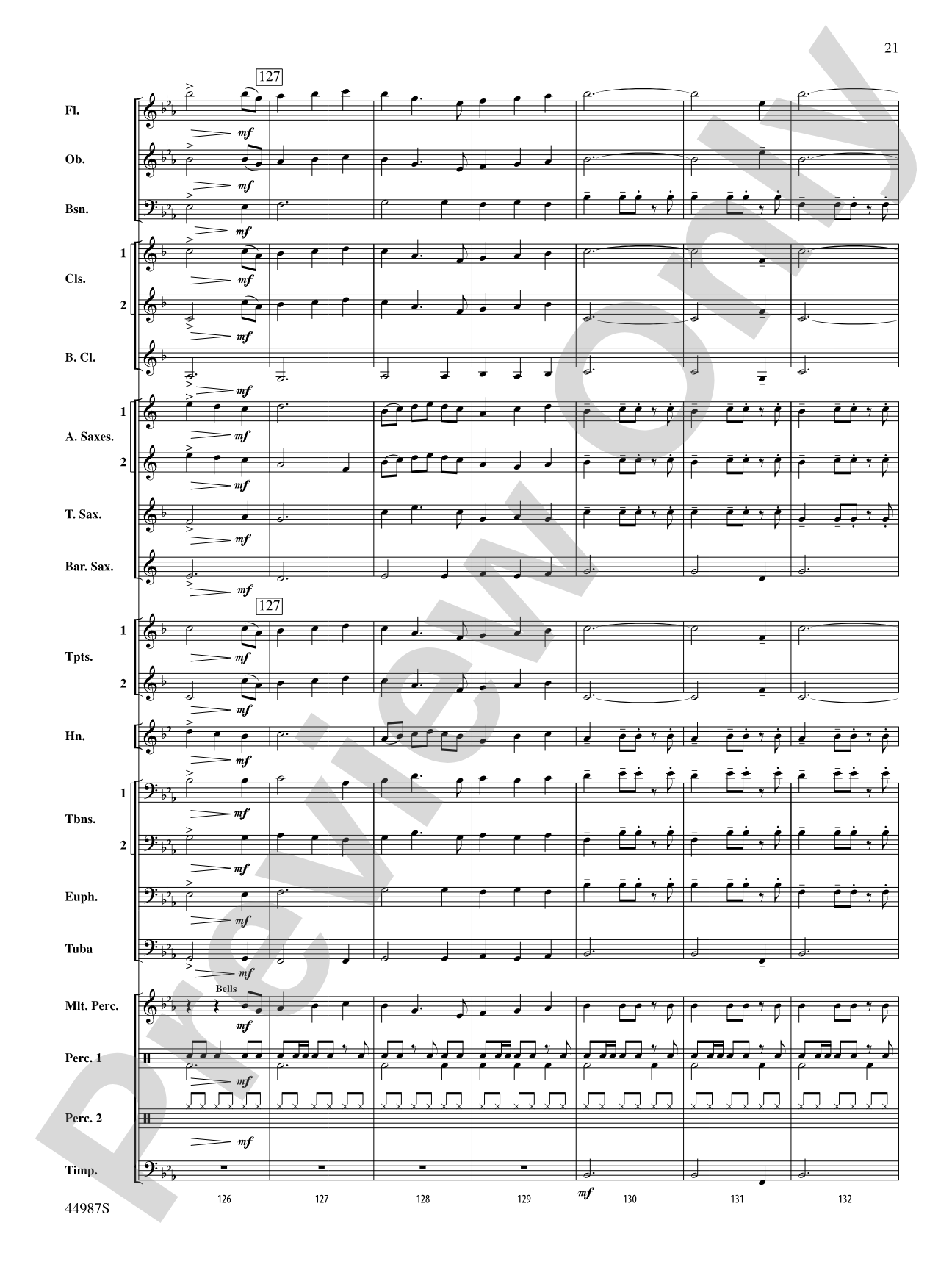 Skydive: Concert Band Conductor Score & Parts