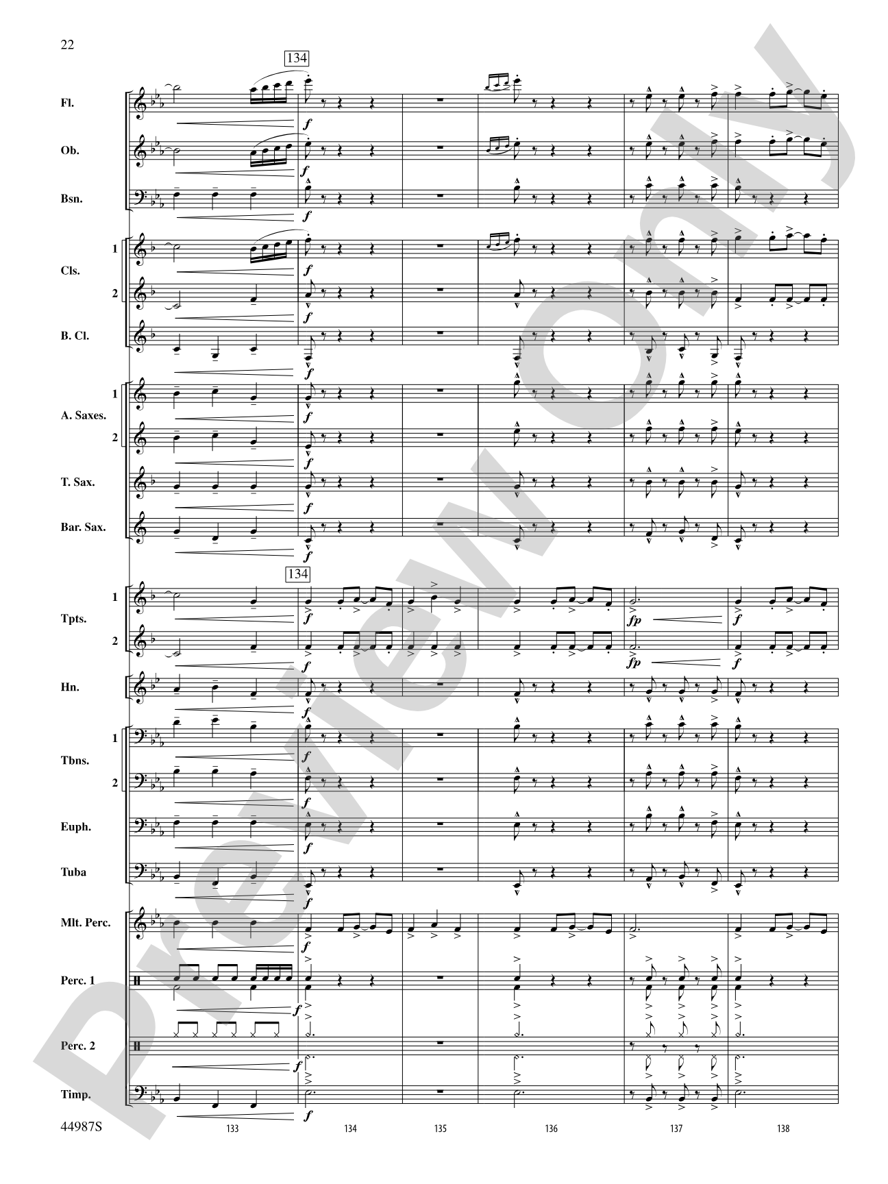 Skydive: Concert Band Conductor Score & Parts