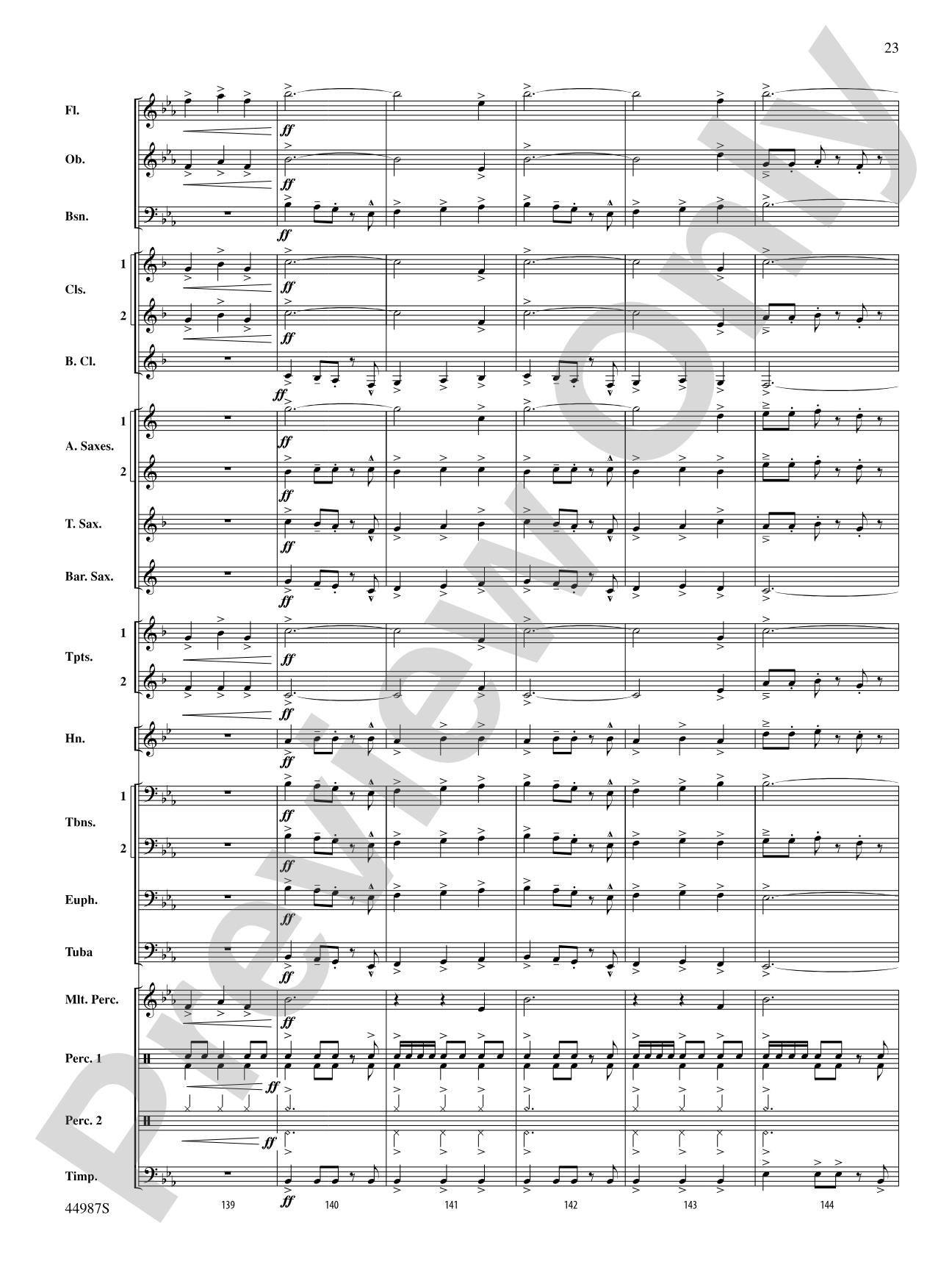 Skydive: Concert Band Conductor Score & Parts