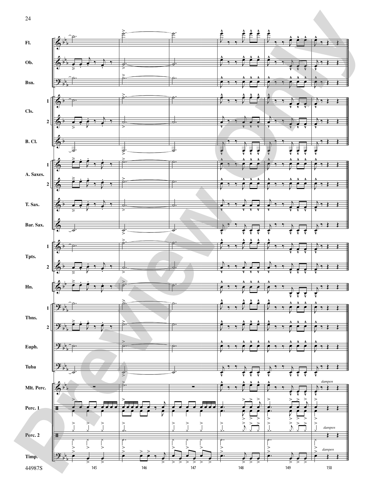 Skydive: Concert Band Conductor Score & Parts