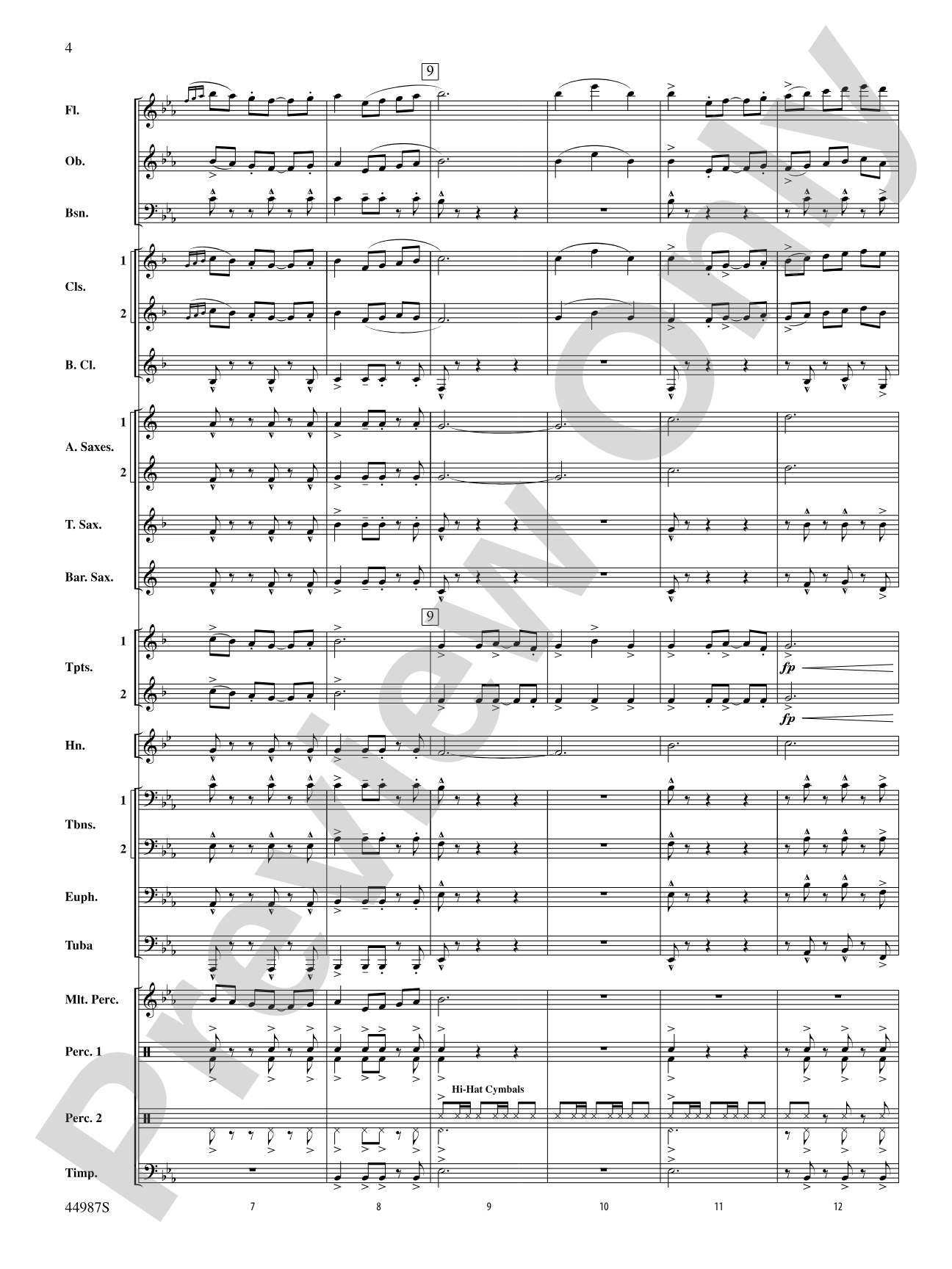 Skydive: Concert Band Conductor Score & Parts