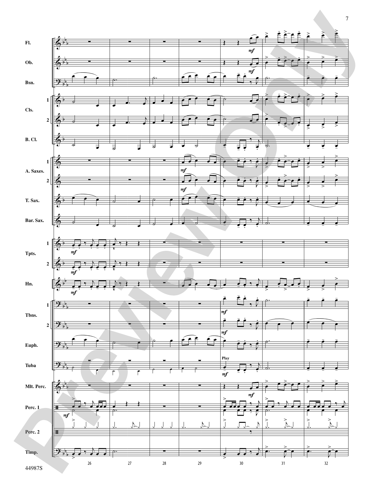 Skydive: Concert Band Conductor Score & Parts