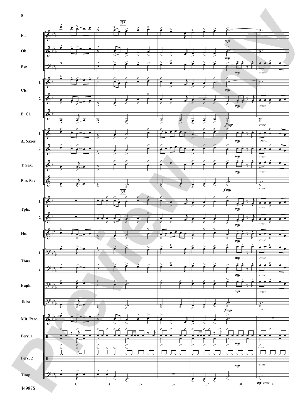 Skydive: Concert Band Conductor Score & Parts