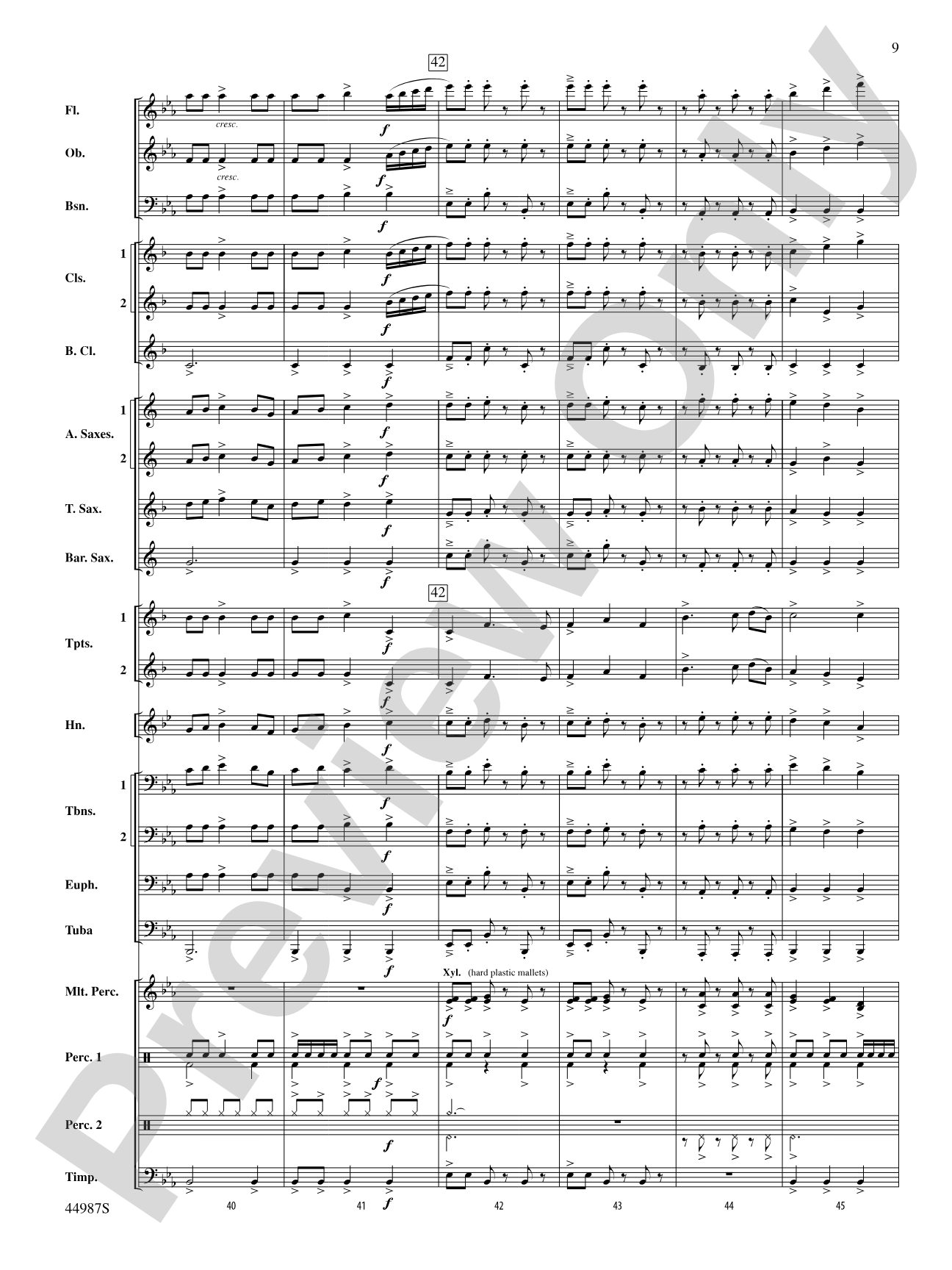 Skydive: Concert Band Conductor Score & Parts