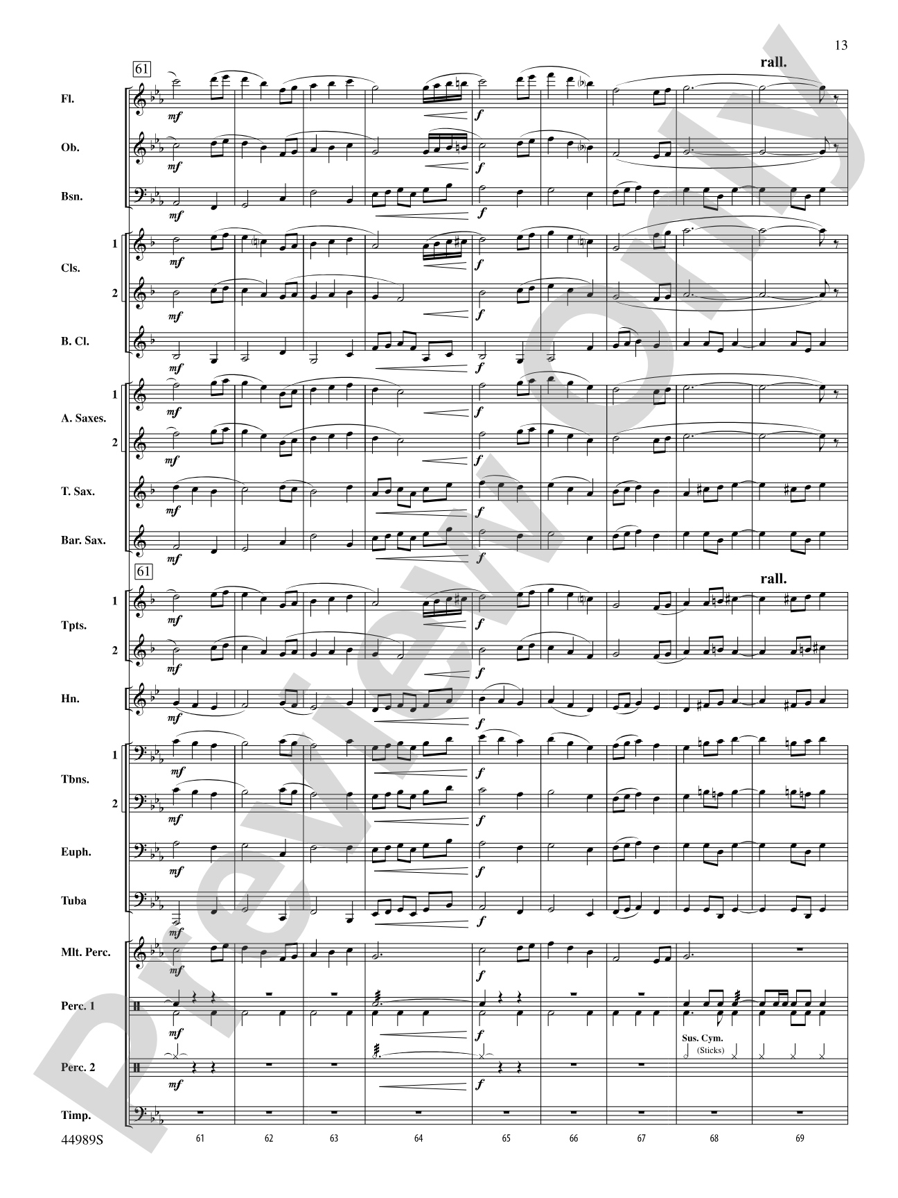 Timber Lake Festival: Concert Band Conductor Score & Parts