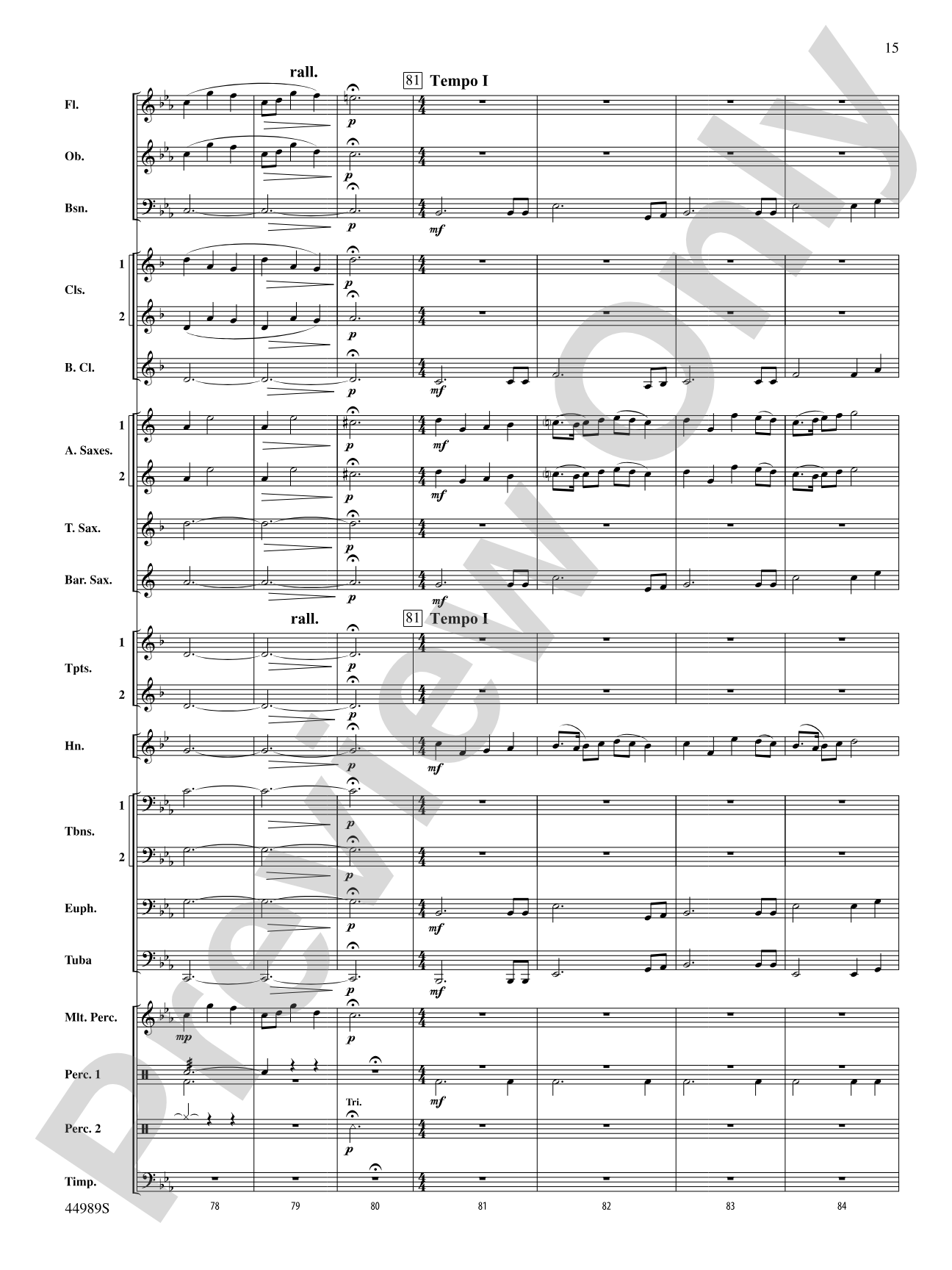 Timber Lake Festival: Concert Band Conductor Score & Parts