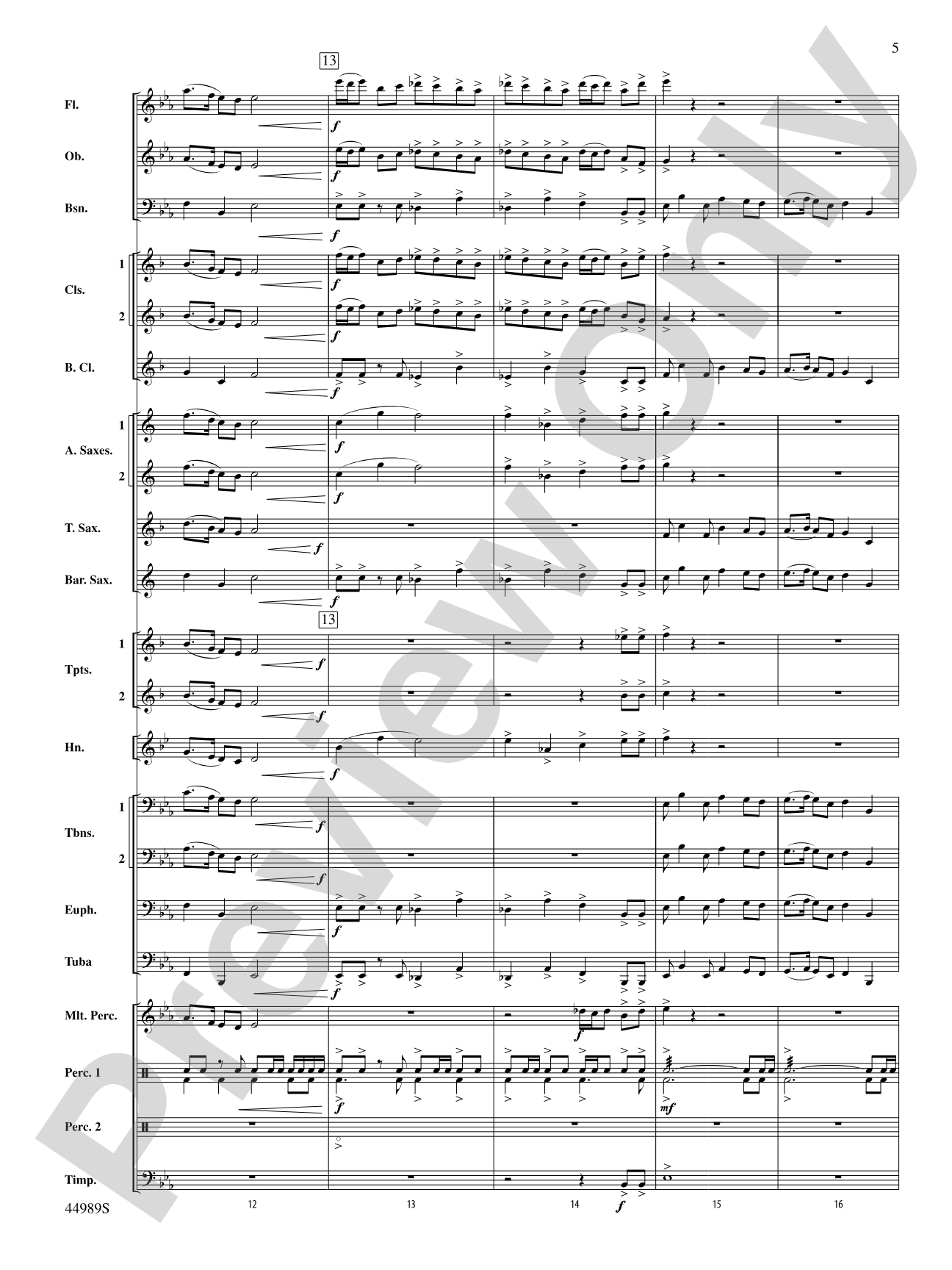 Timber Lake Festival: Concert Band Conductor Score & Parts