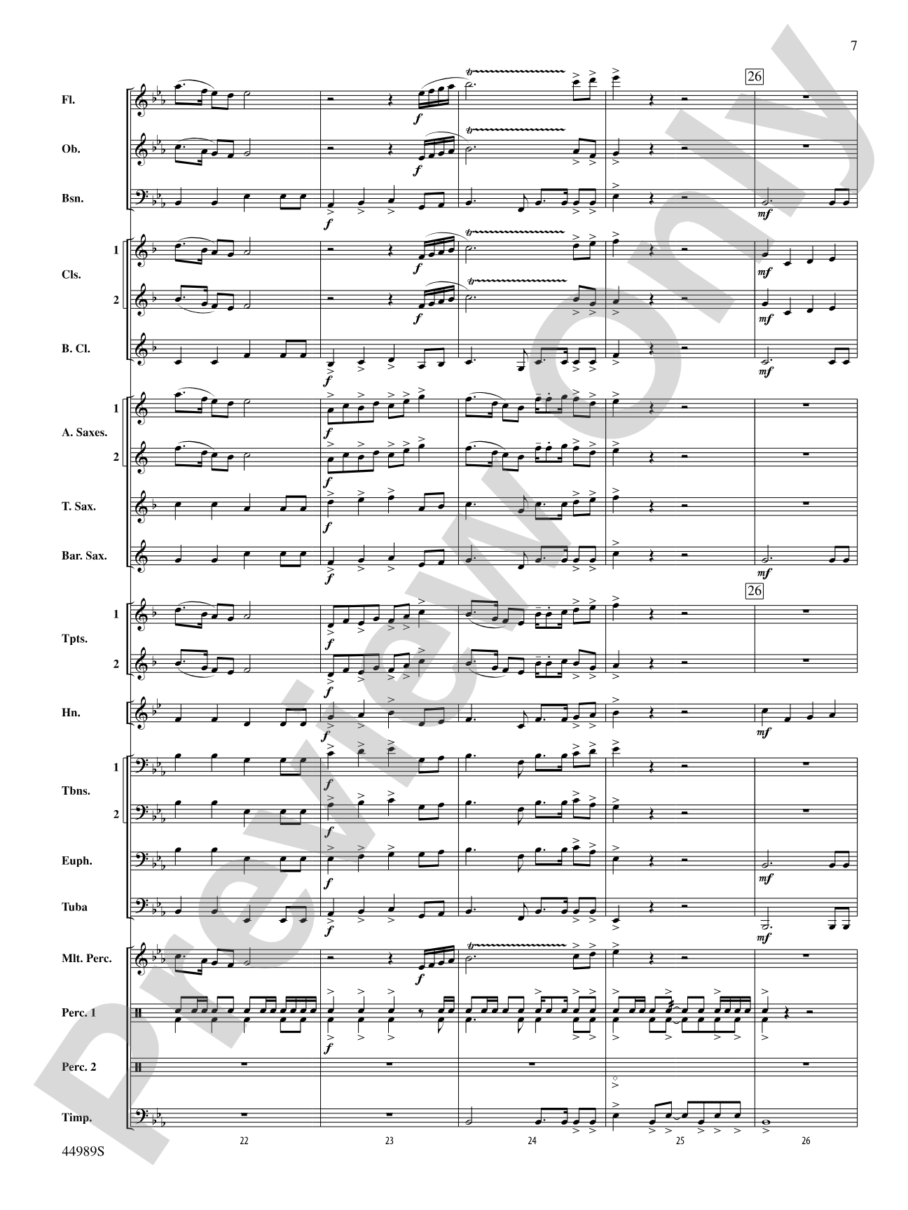 Timber Lake Festival: Concert Band Conductor Score & Parts