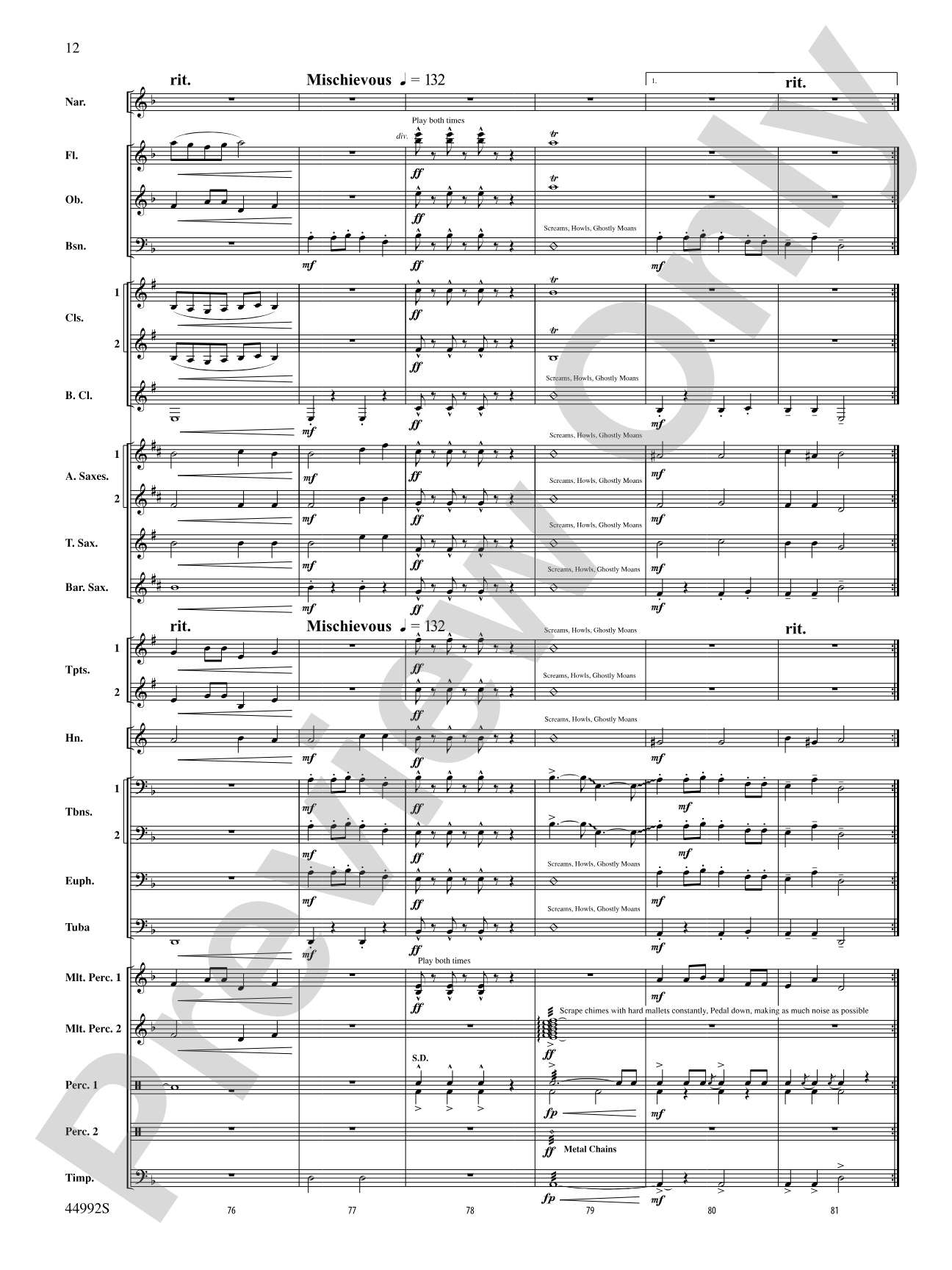 A Christmas Tale: Concert Band Conductor Score & Parts