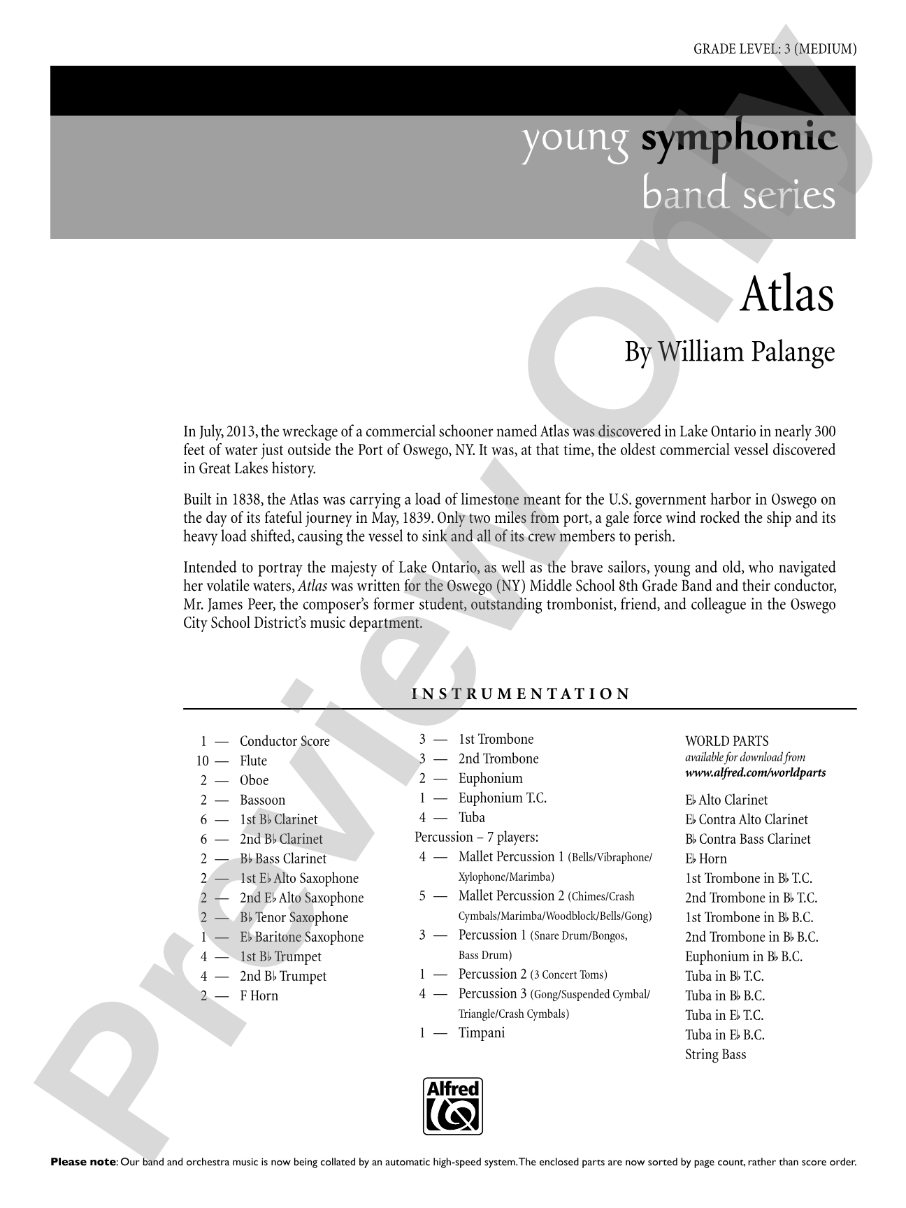 Atlas: Concert Band Conductor Score & Parts