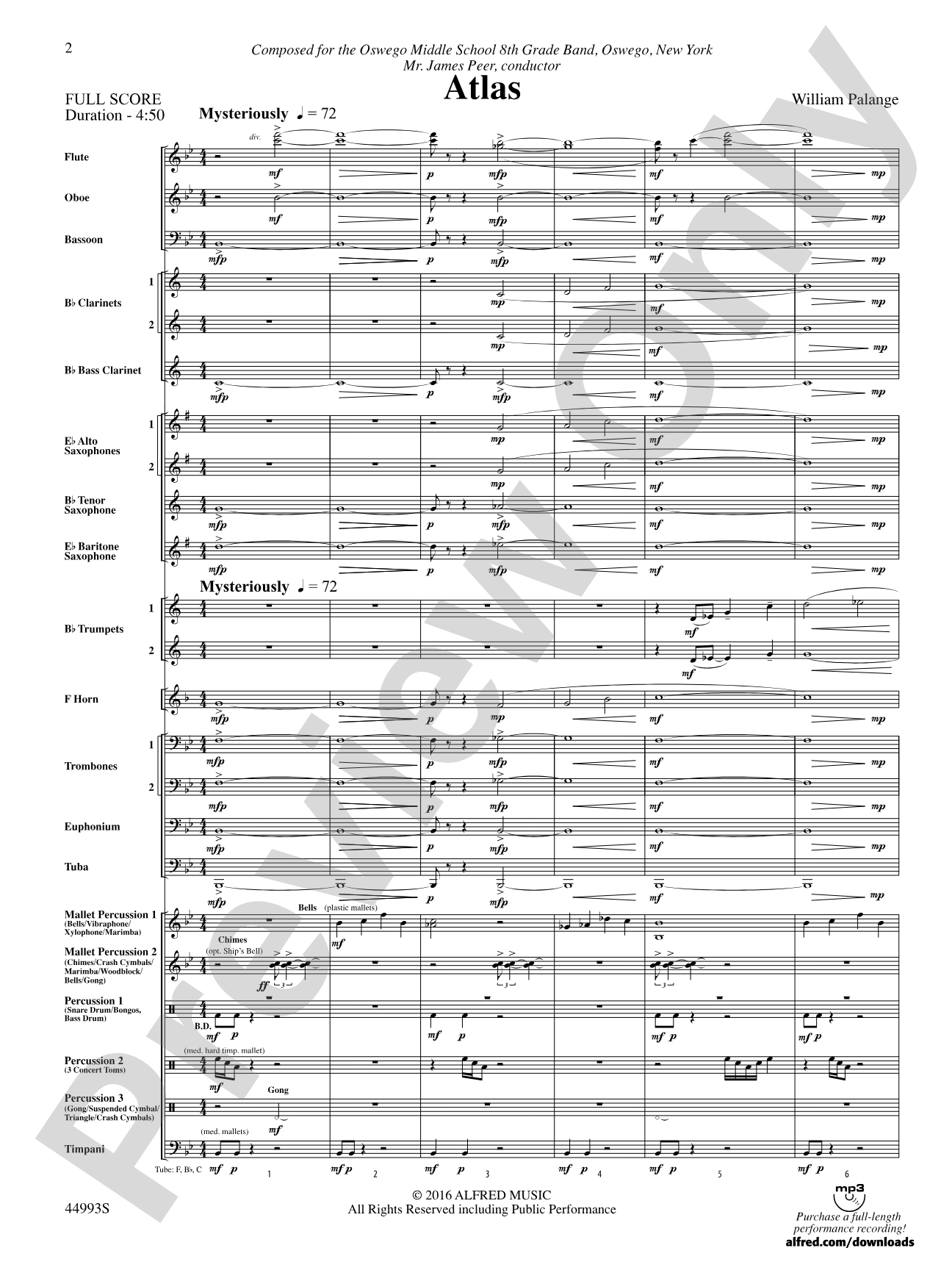 Atlas: Concert Band Conductor Score & Parts