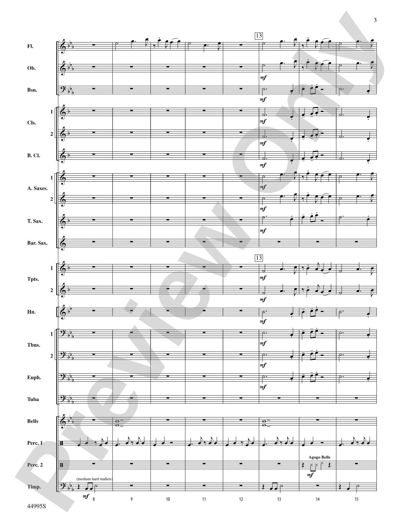 Djembe Laya: Concert Band Conductor Score & Parts