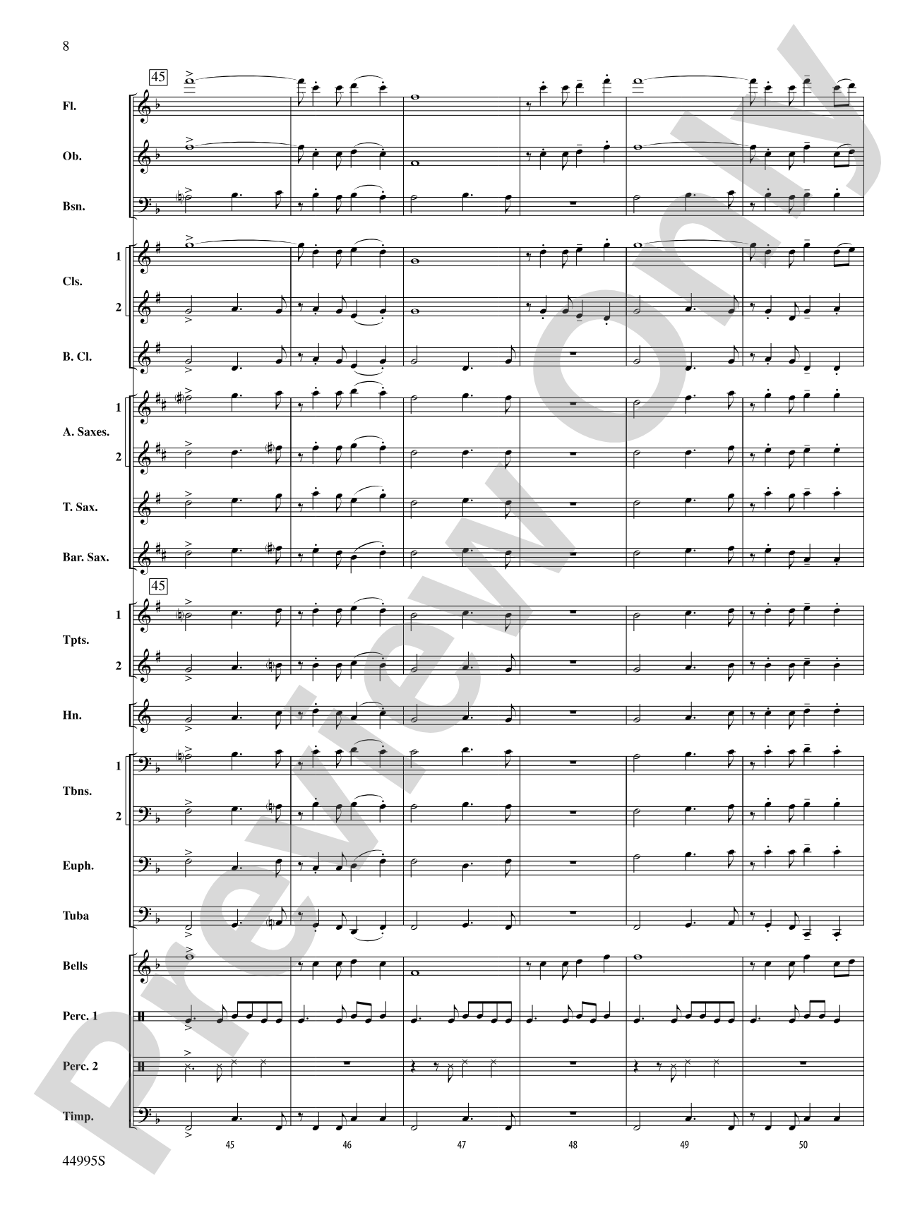 Djembe Laya: Concert Band Conductor Score & Parts
