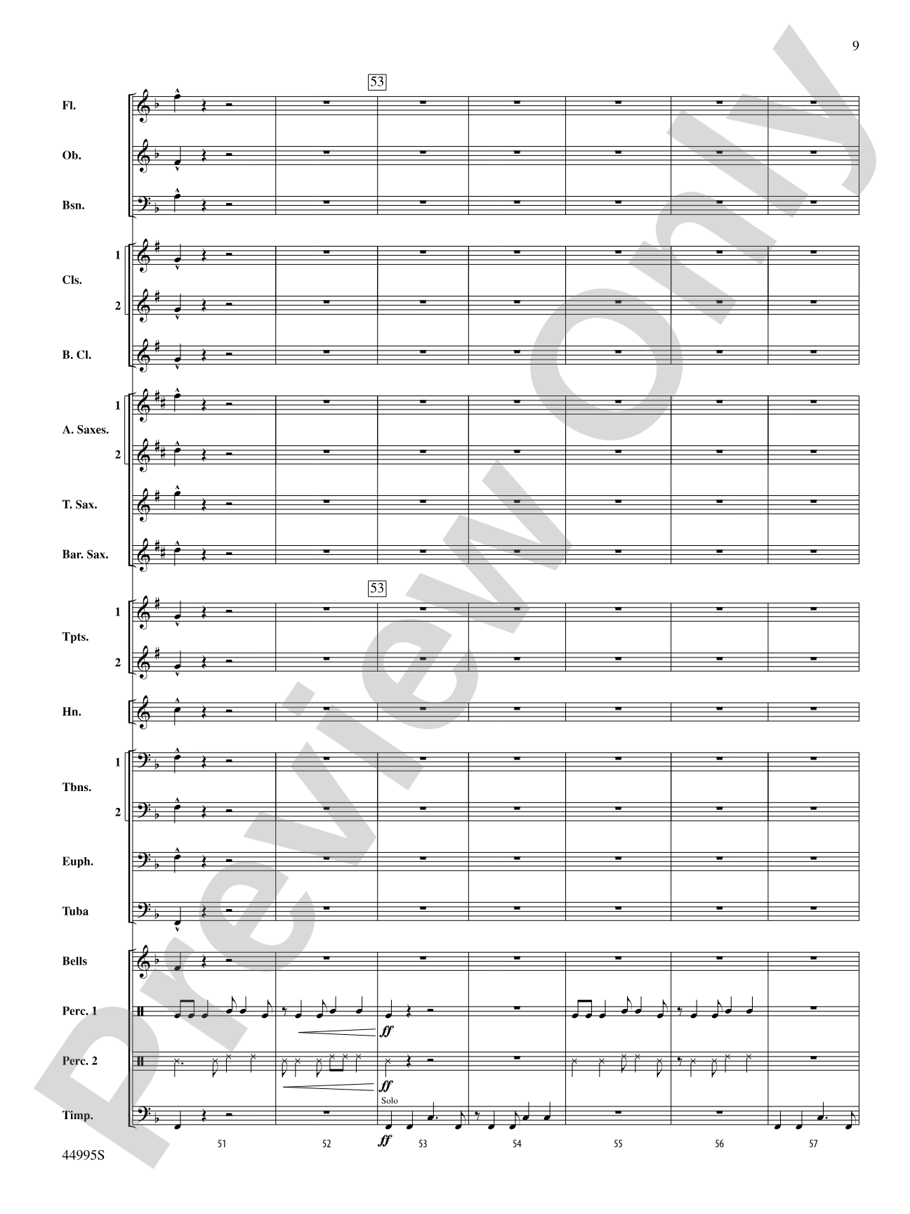 Djembe Laya: Concert Band Conductor Score & Parts