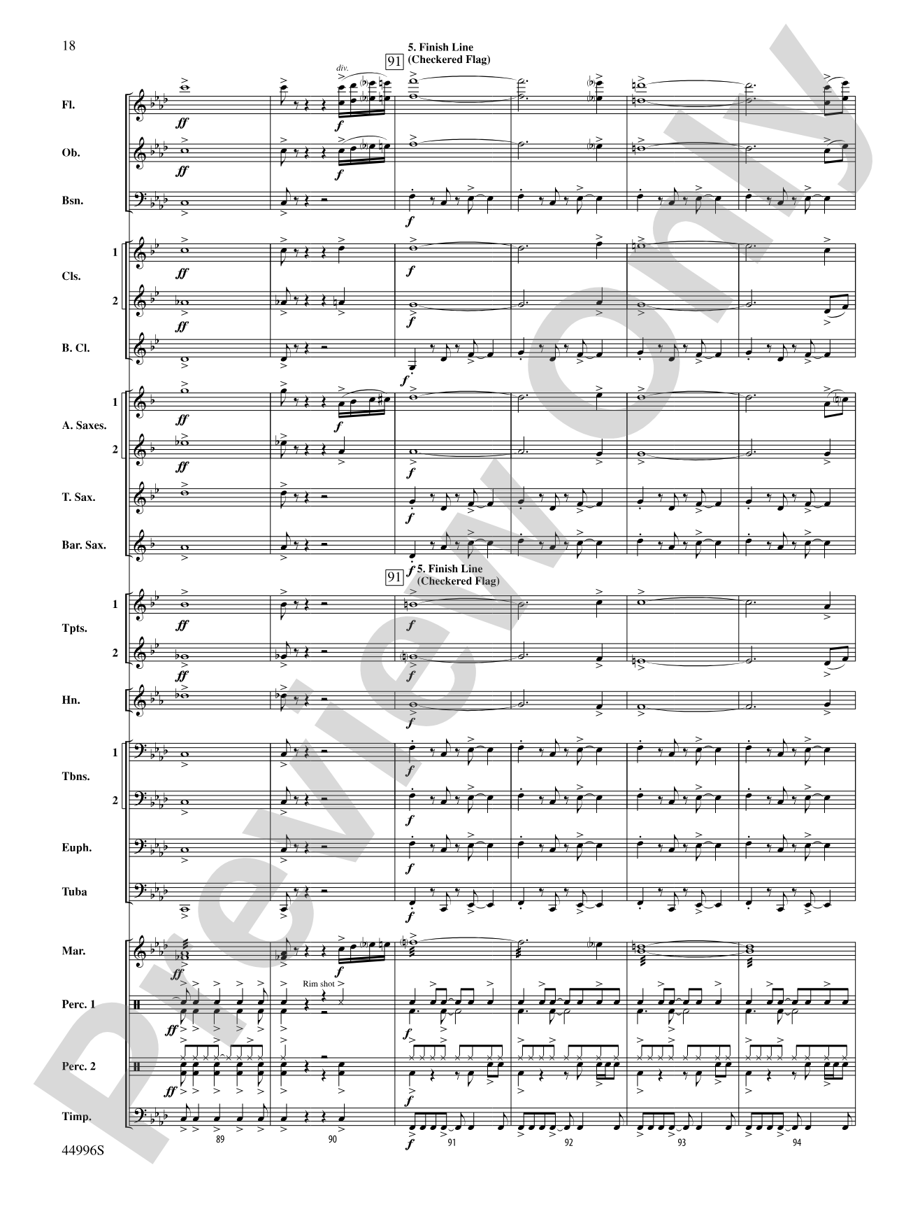 Race Car: Concert Band Conductor Score & Parts