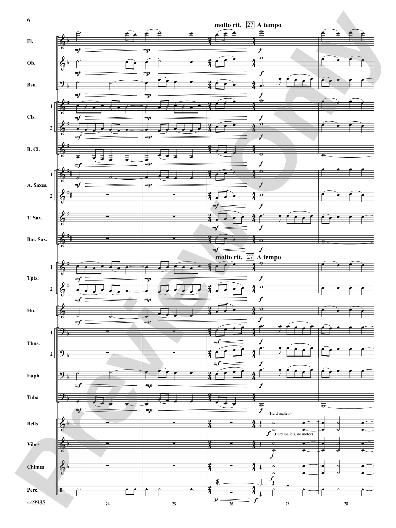 Ave Maria: Concert Band Conductor Score & Parts