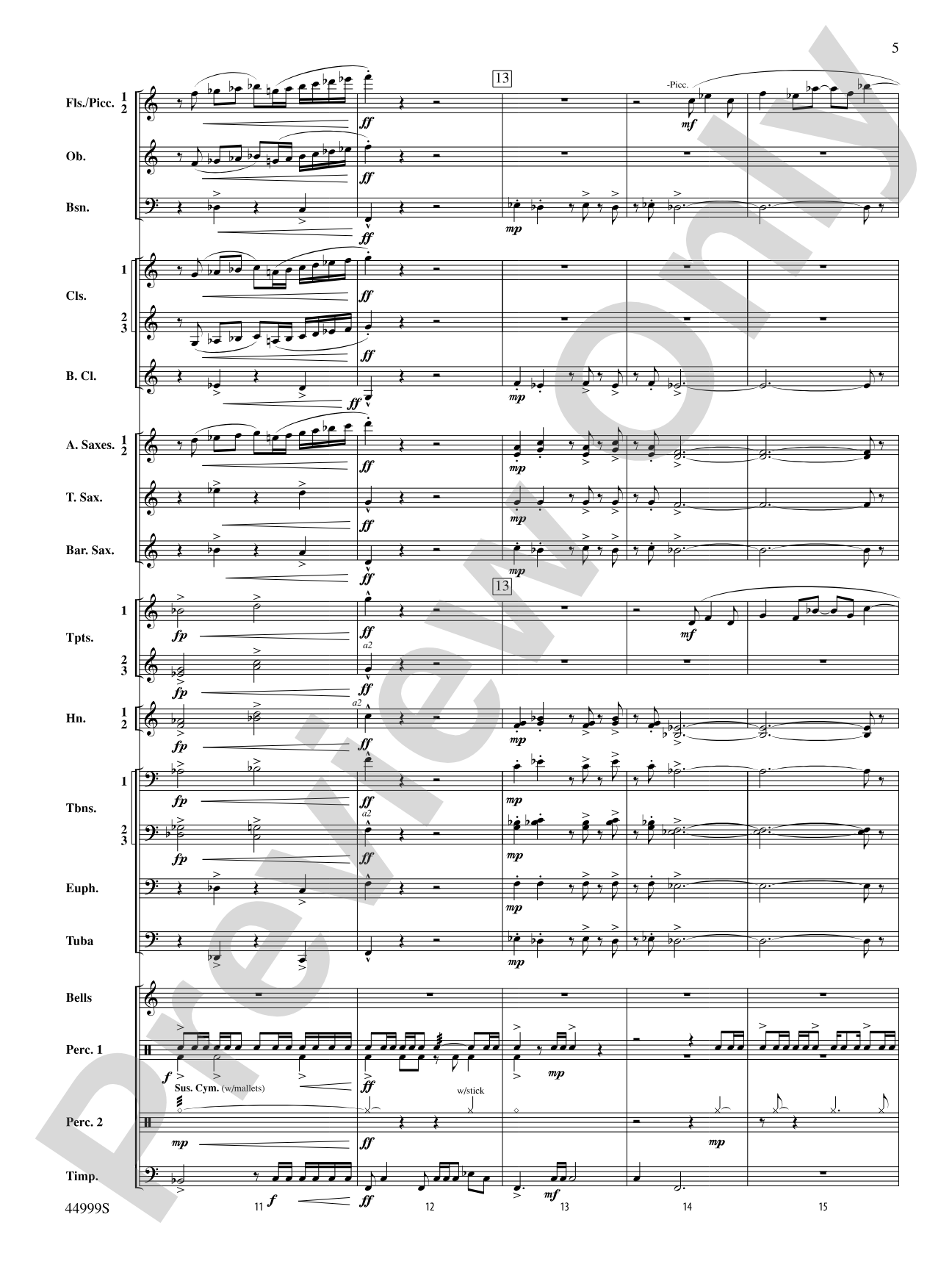 Piedmont Festival Overture: Concert Band Conductor Score & Parts