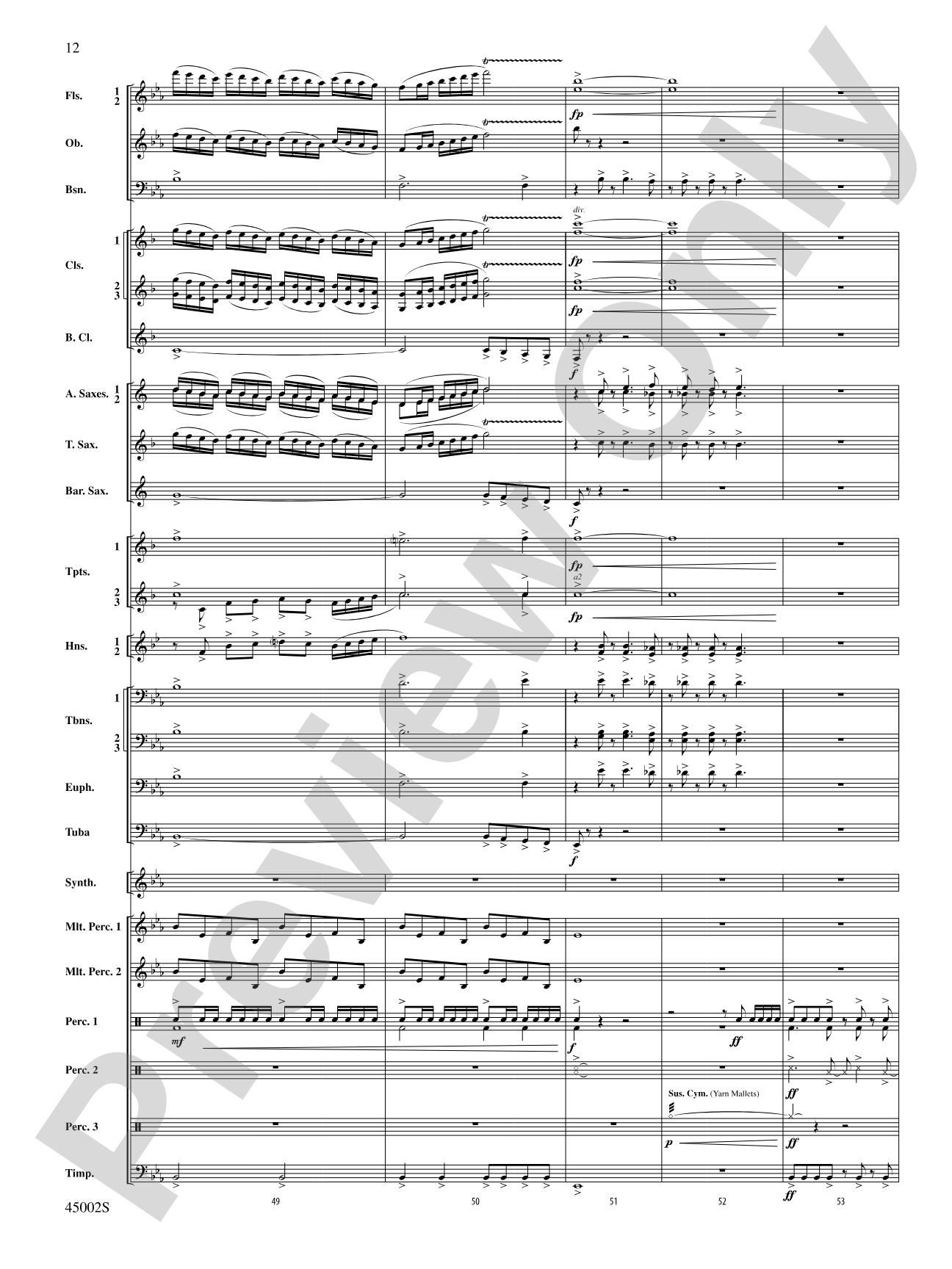 Winds of Change: Score