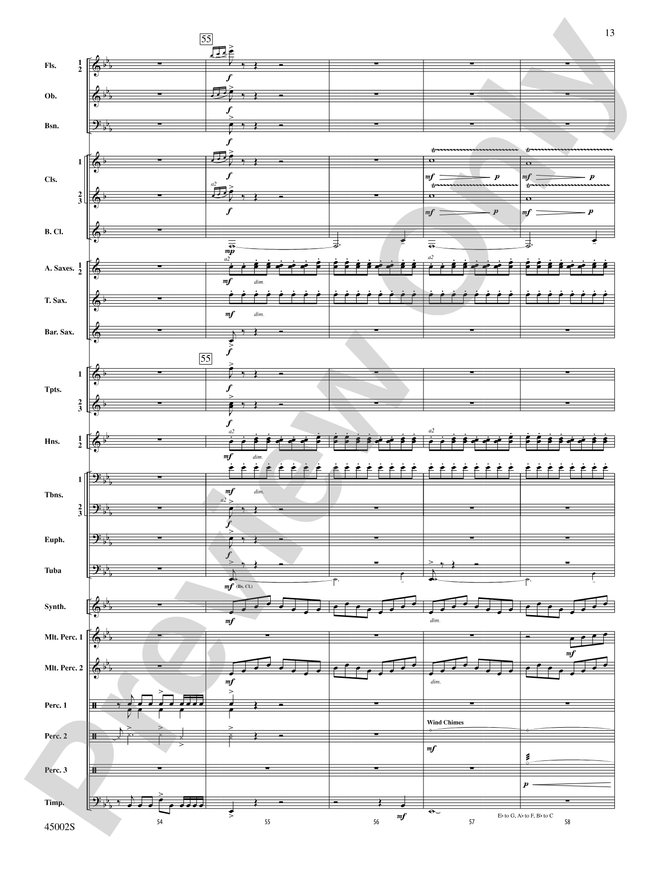Winds of Change: Score