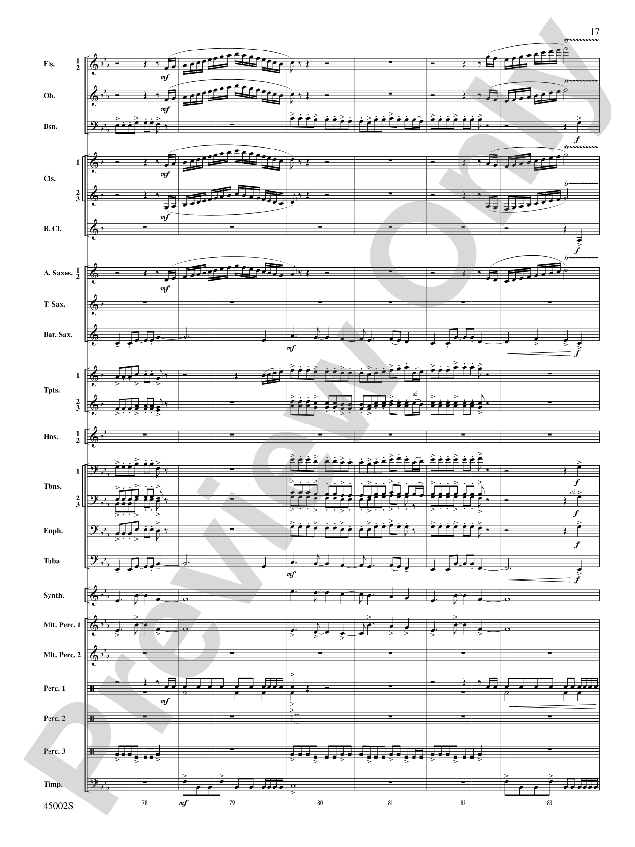 Winds of Change: Score
