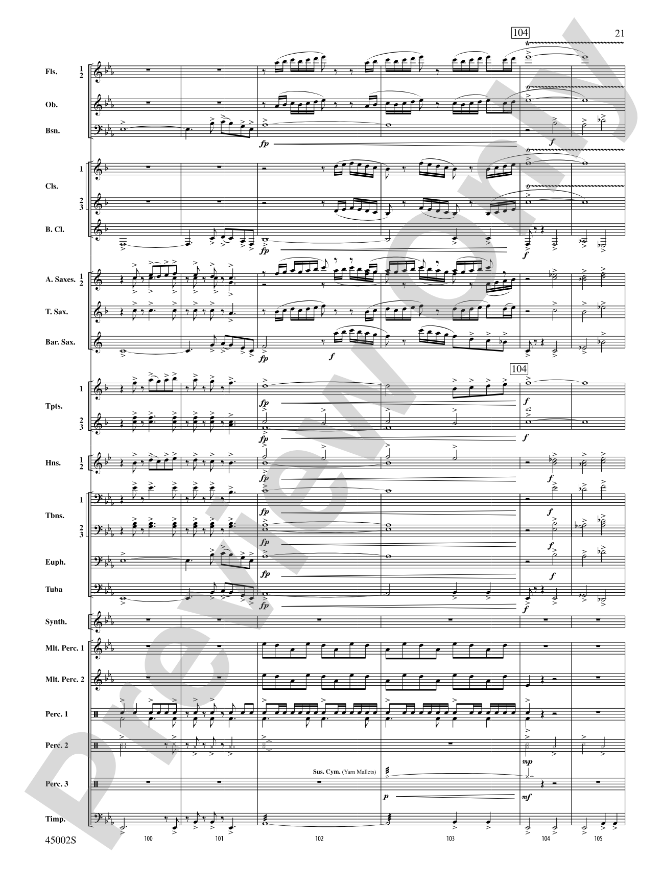 Winds of Change: Score