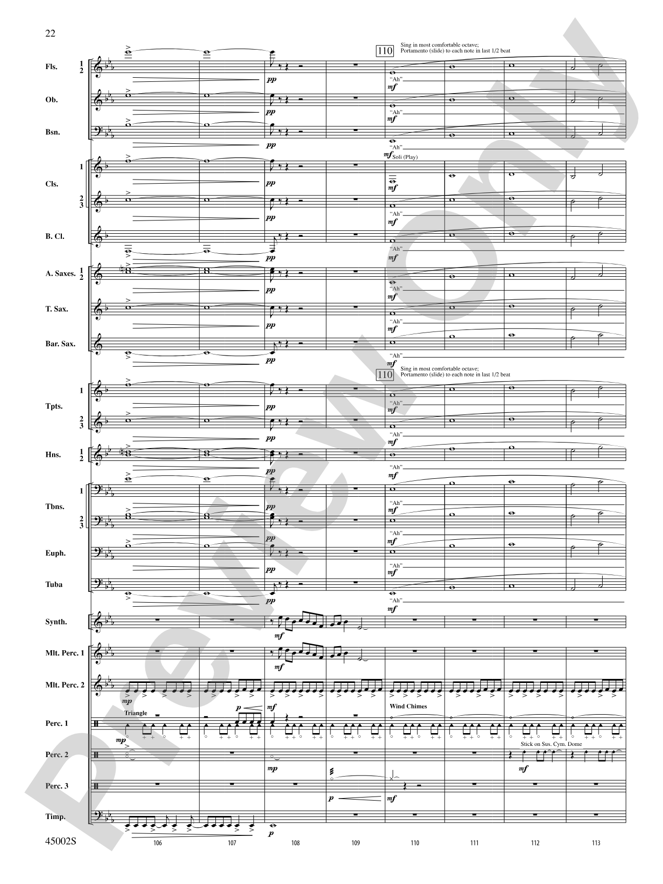 Winds of Change: Score