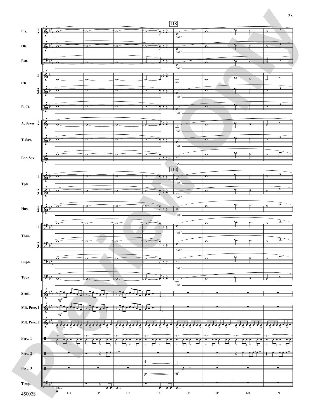 Winds of Change: Score