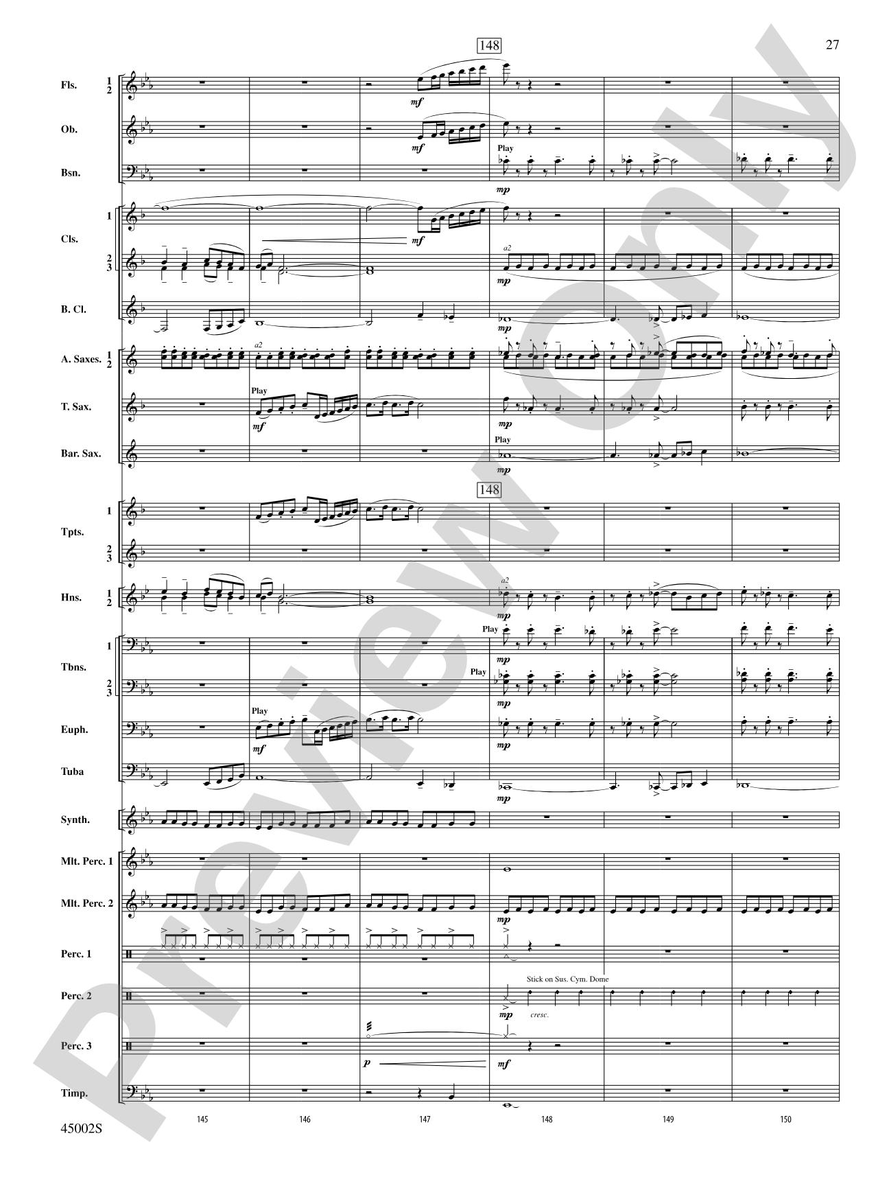 Winds of Change: Score