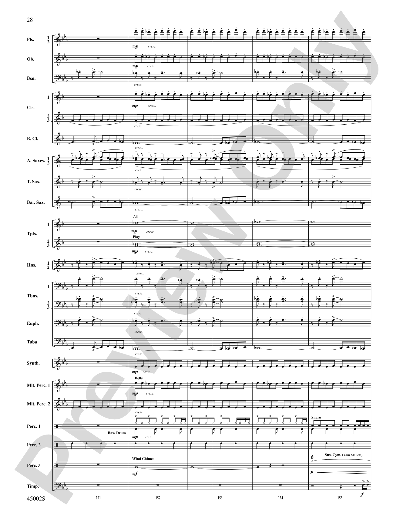 Winds of Change: Score
