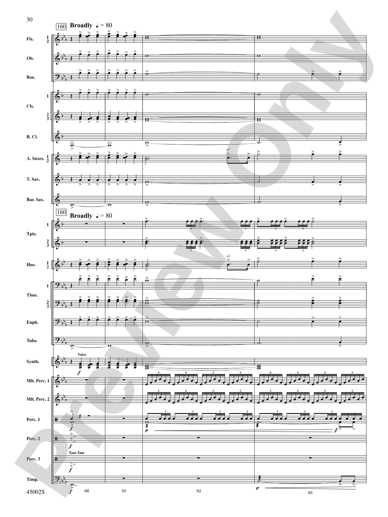 Winds of Change: Score