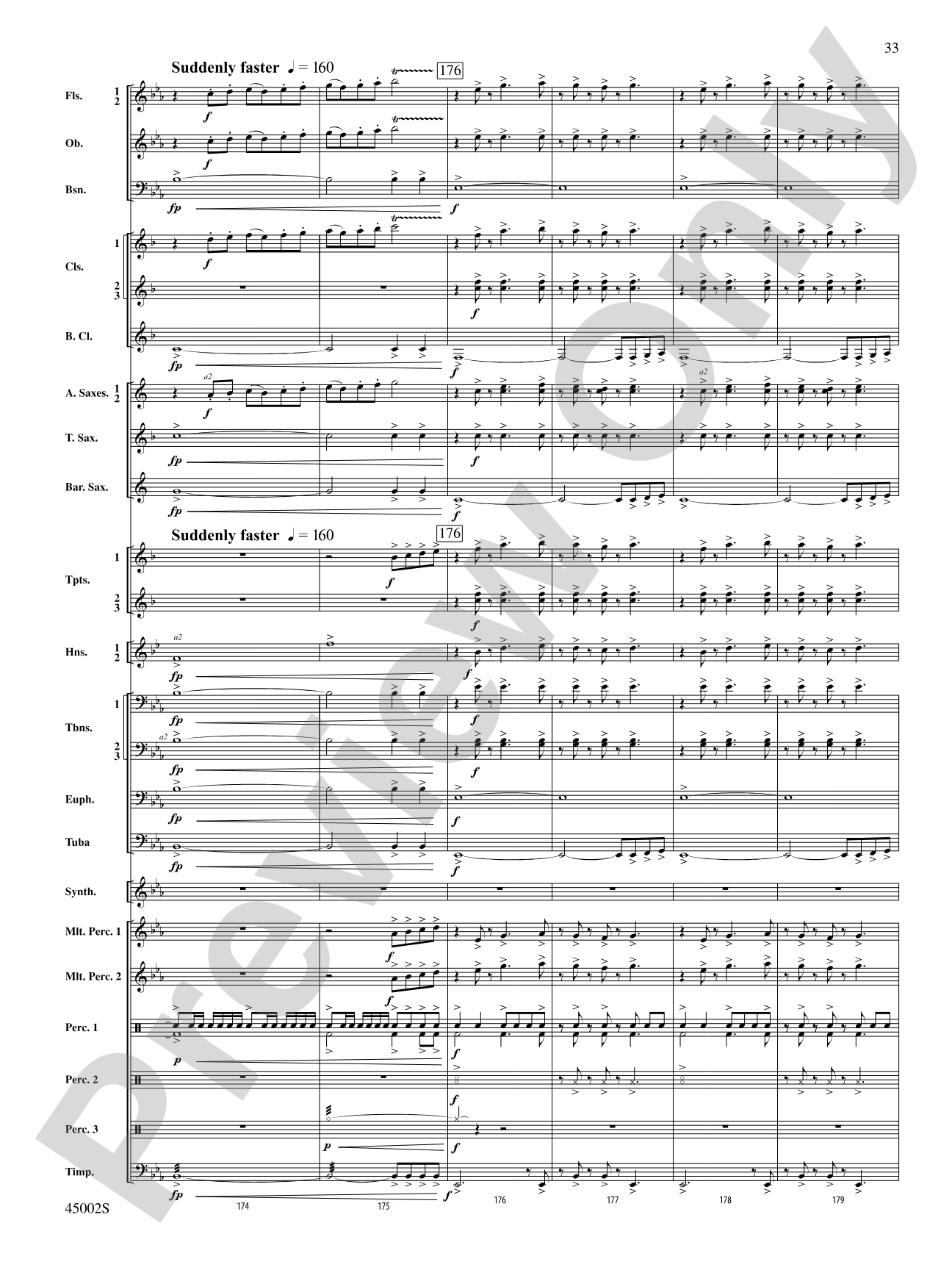 Winds of Change: Score