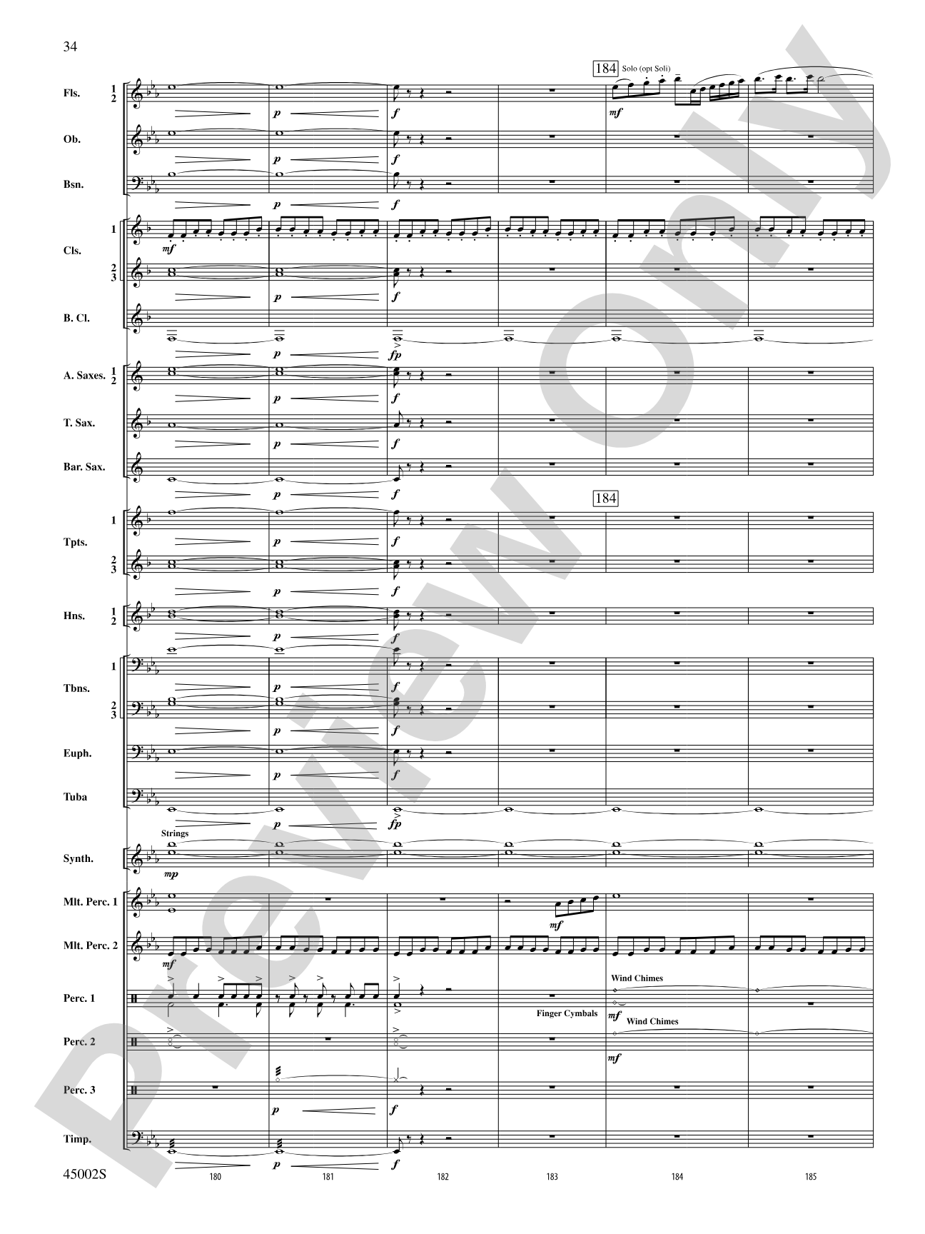 Winds of Change: Score