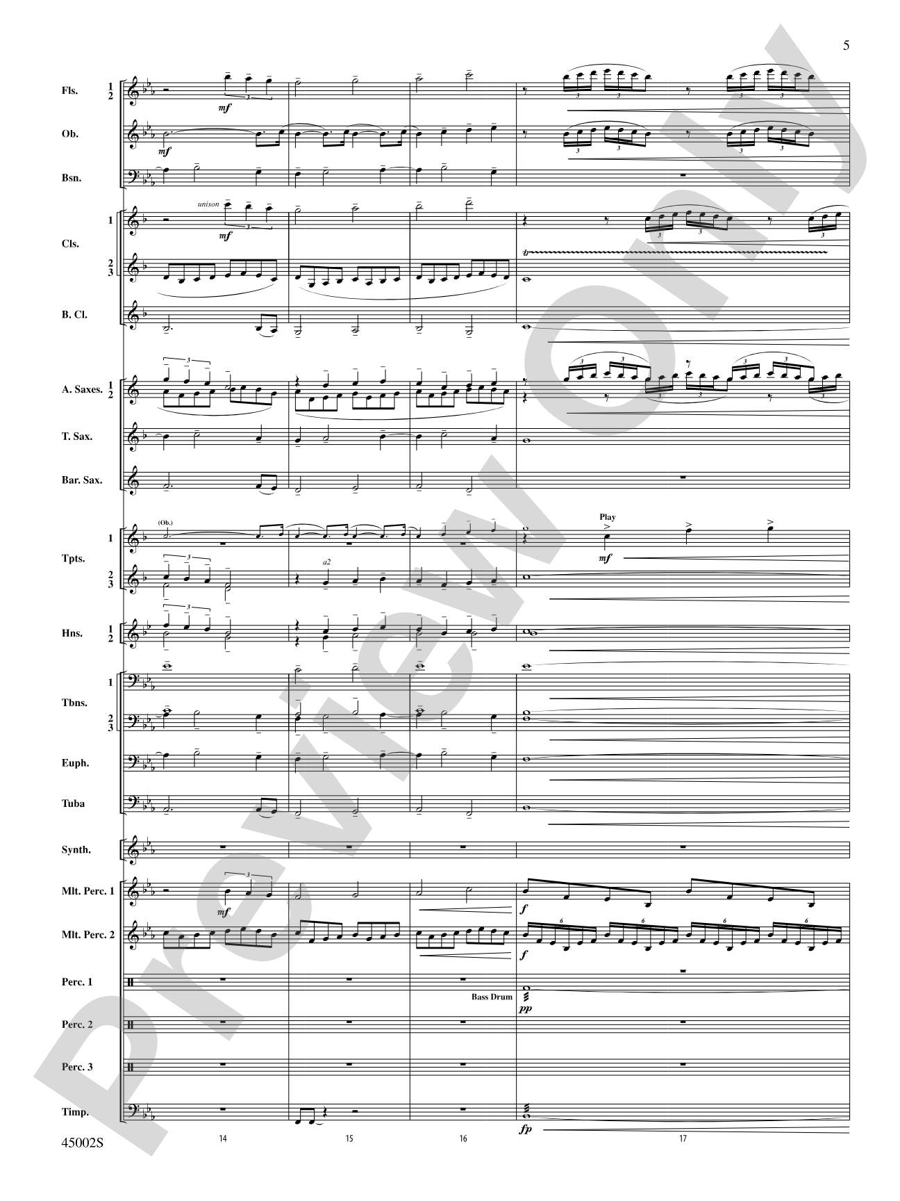 Winds of Change: Score