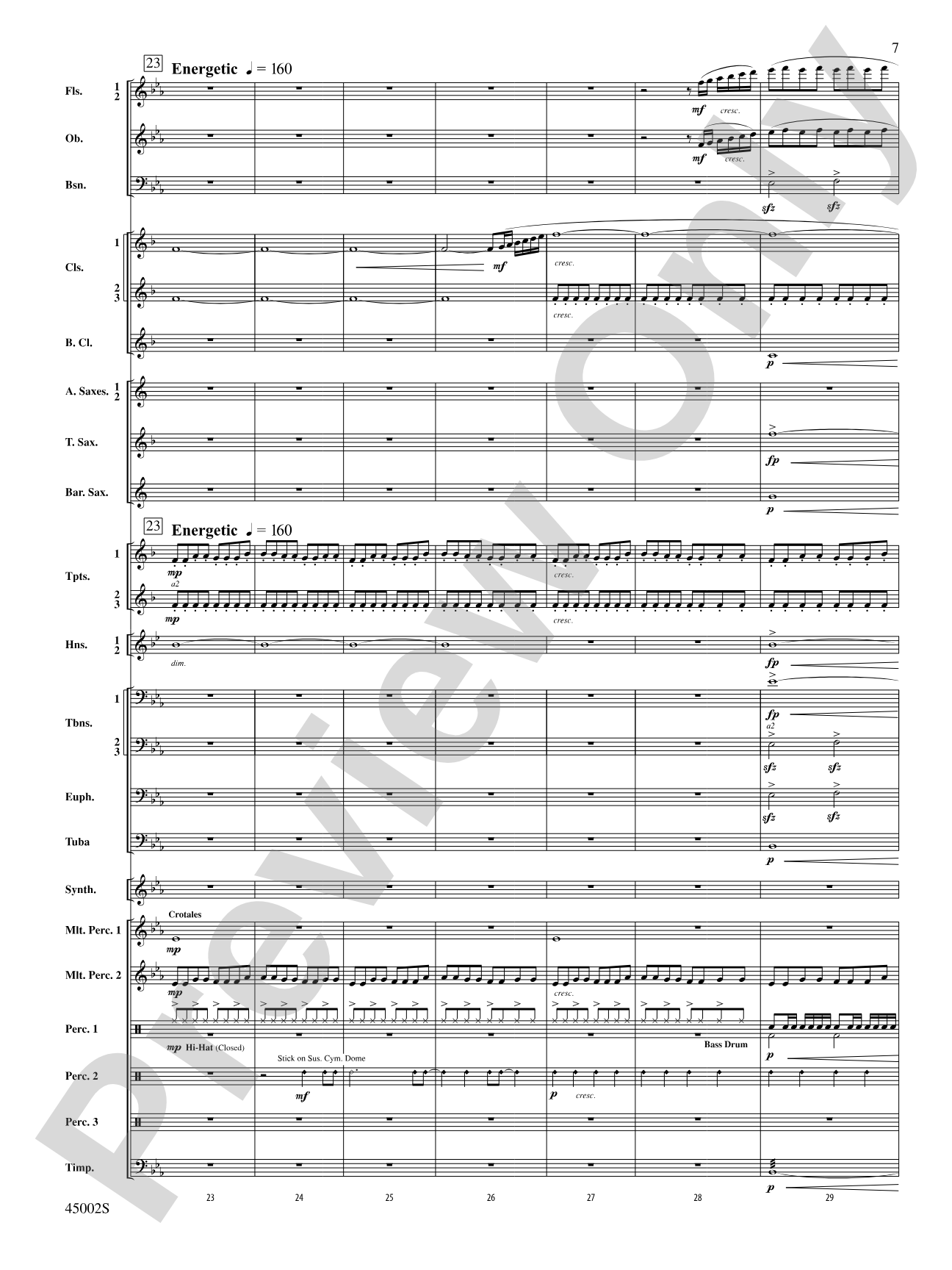 Winds of Change: Score