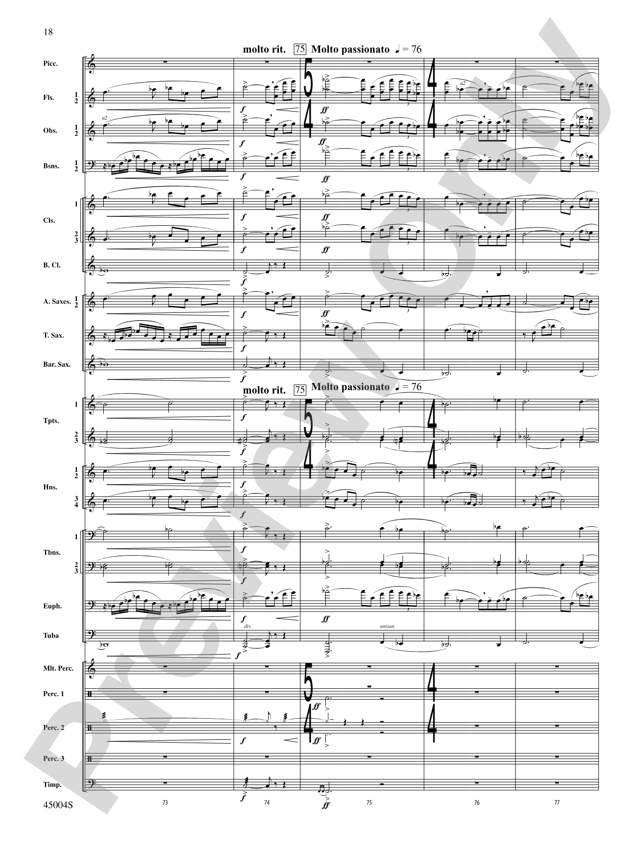 Red Rock Mountain: Concert Band Conductor Score & Parts