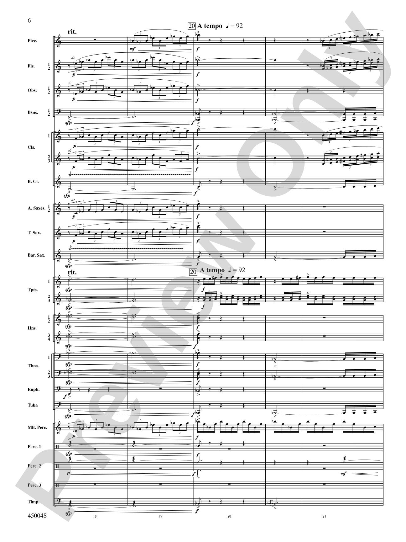 Red Rock Mountain: Concert Band Conductor Score & Parts