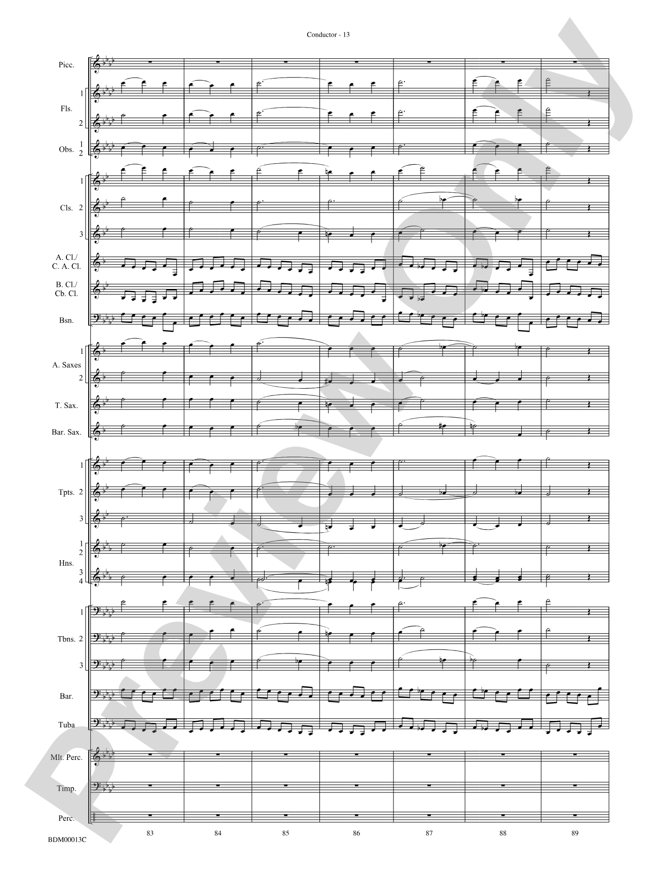 Slava: Concert Band Conductor Score & Parts