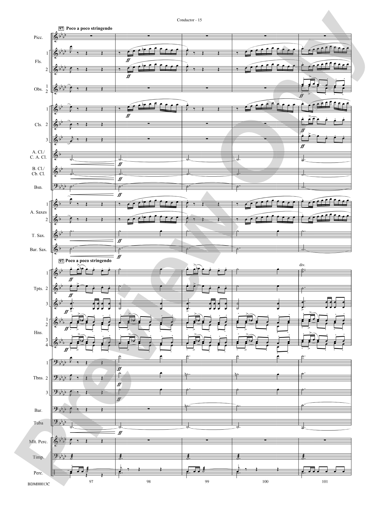 Slava: Concert Band Conductor Score & Parts