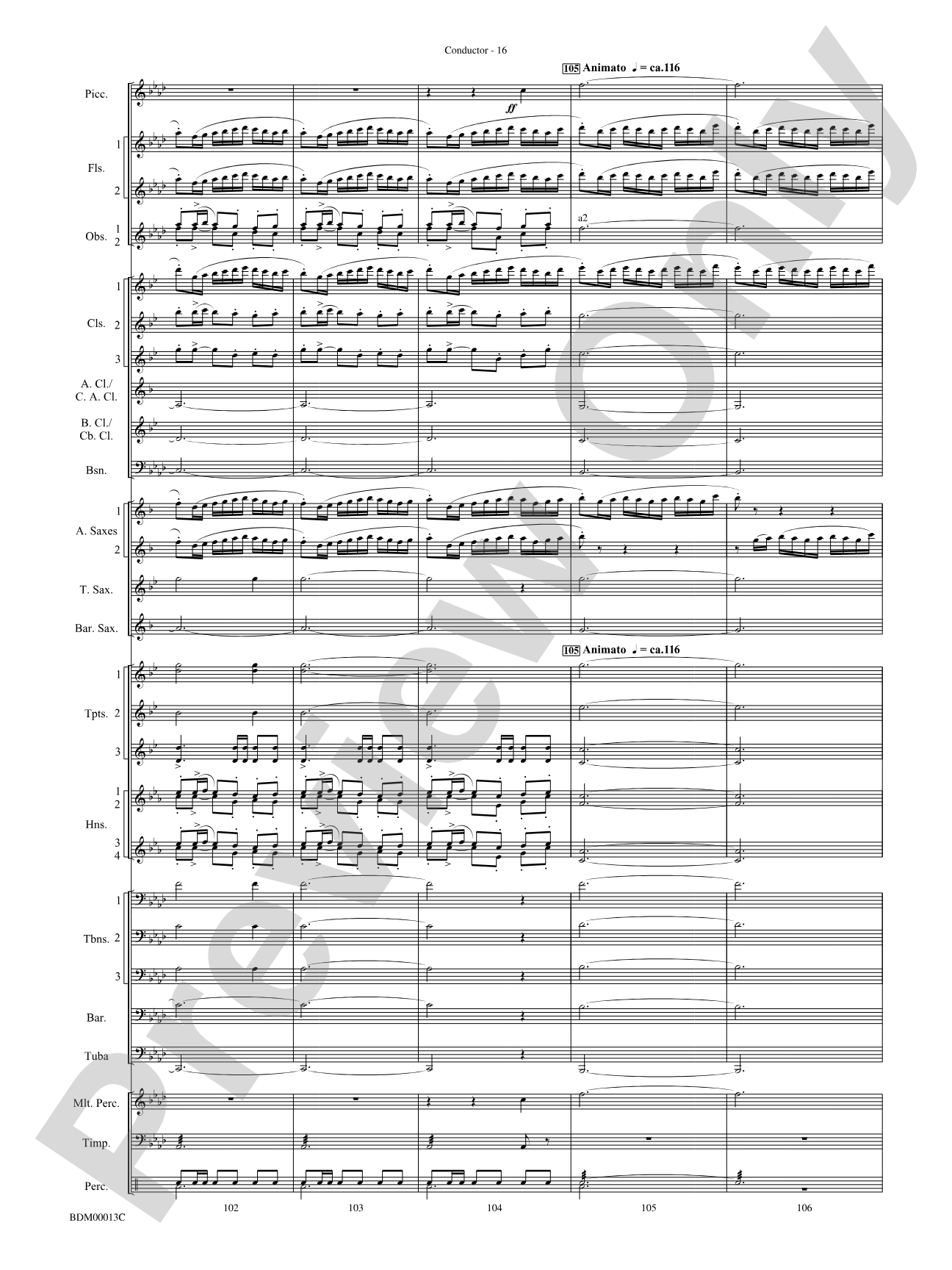 Slava: Concert Band Conductor Score & Parts