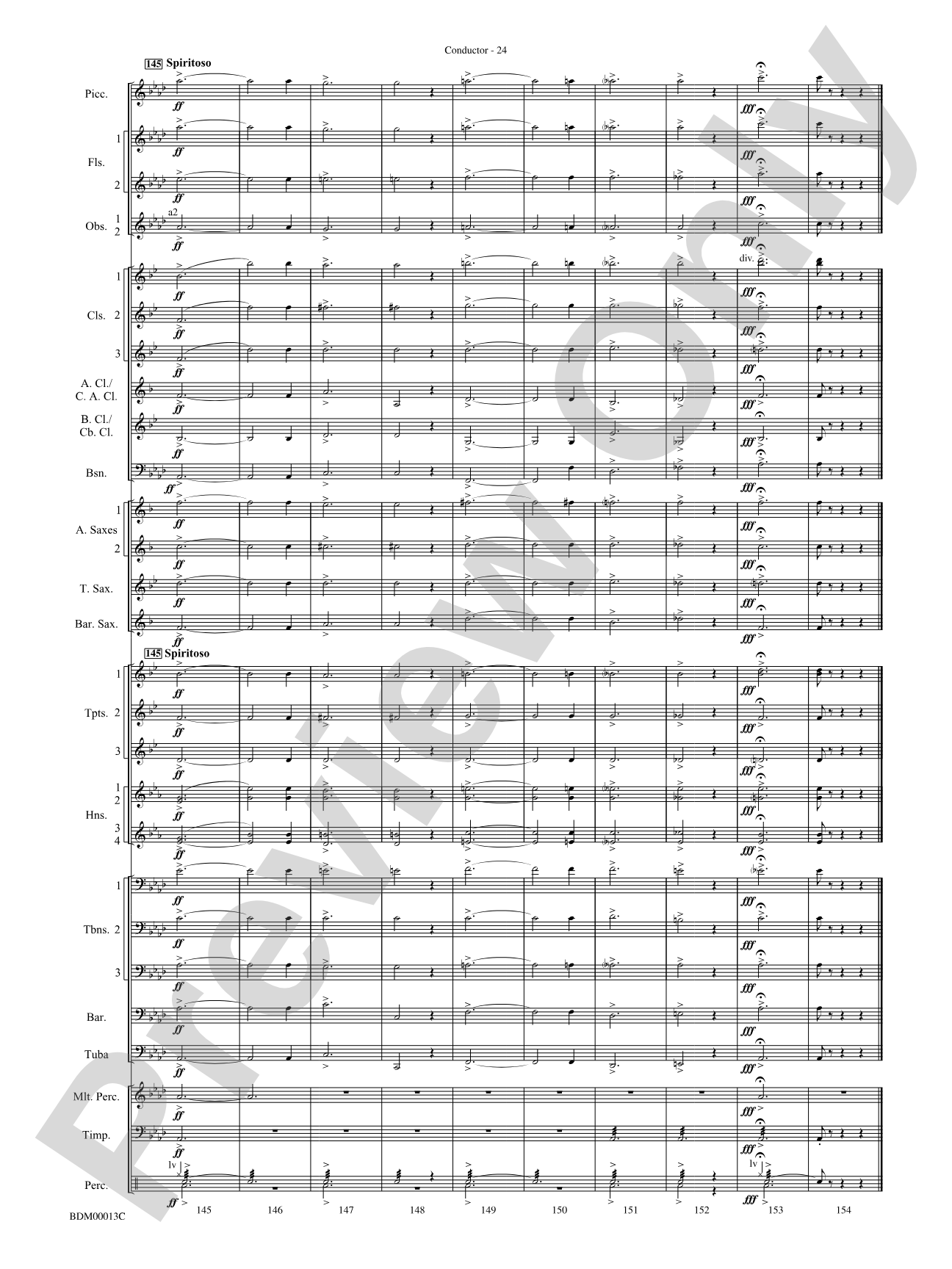 Slava: Concert Band Conductor Score & Parts