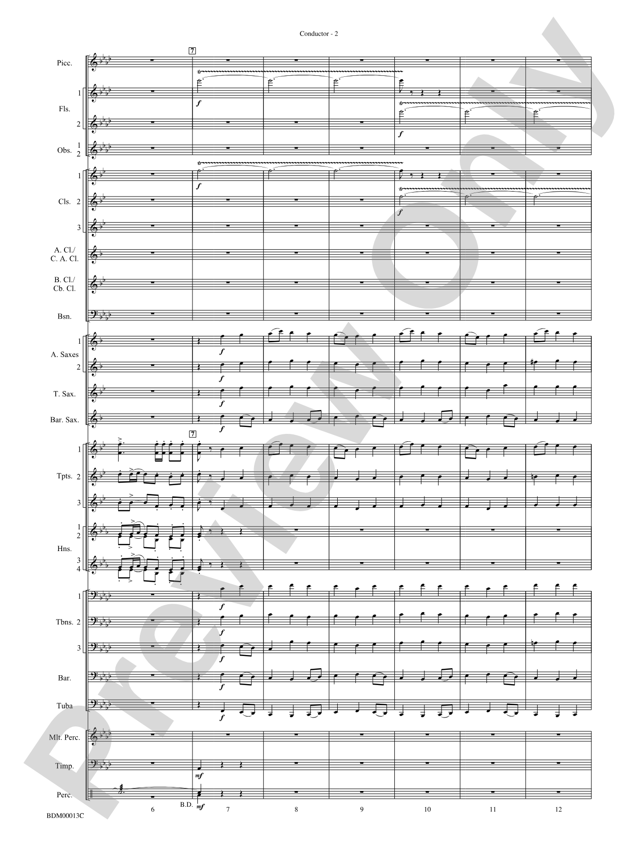 Slava: Concert Band Conductor Score & Parts